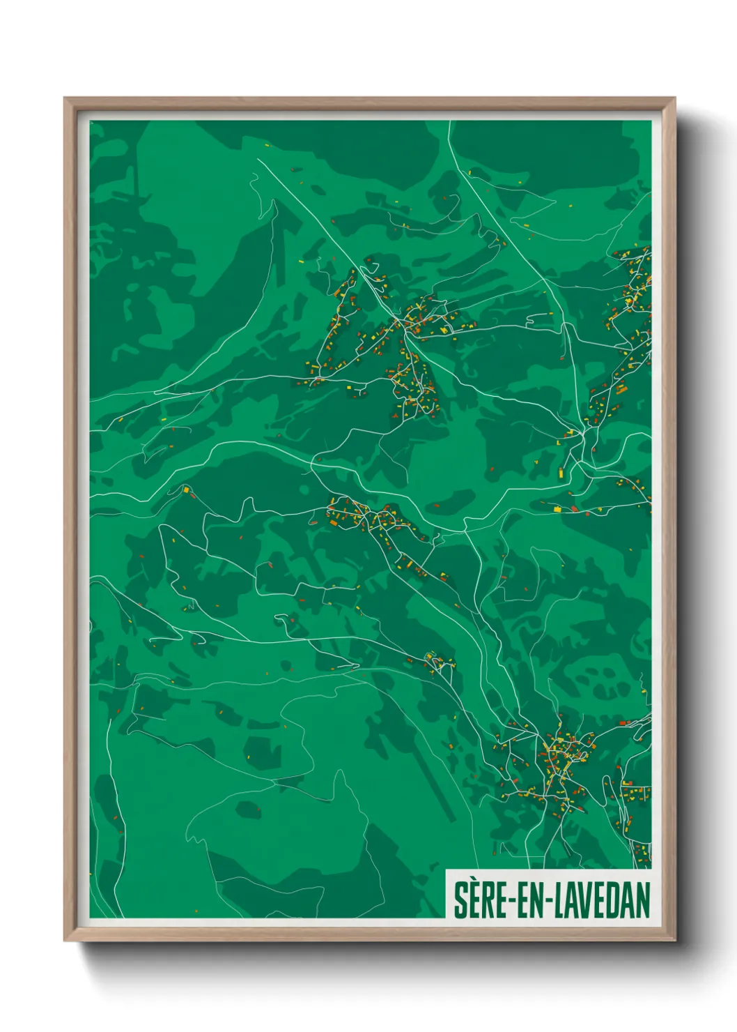 Une affiche de carte sur Sère-en-Lavedan