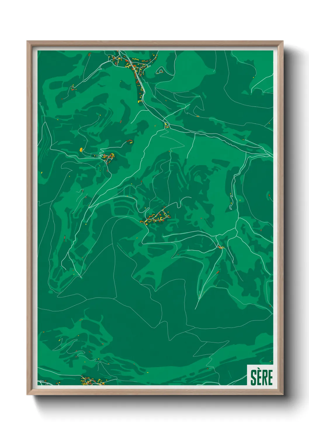 Une affiche de carte sur Sère