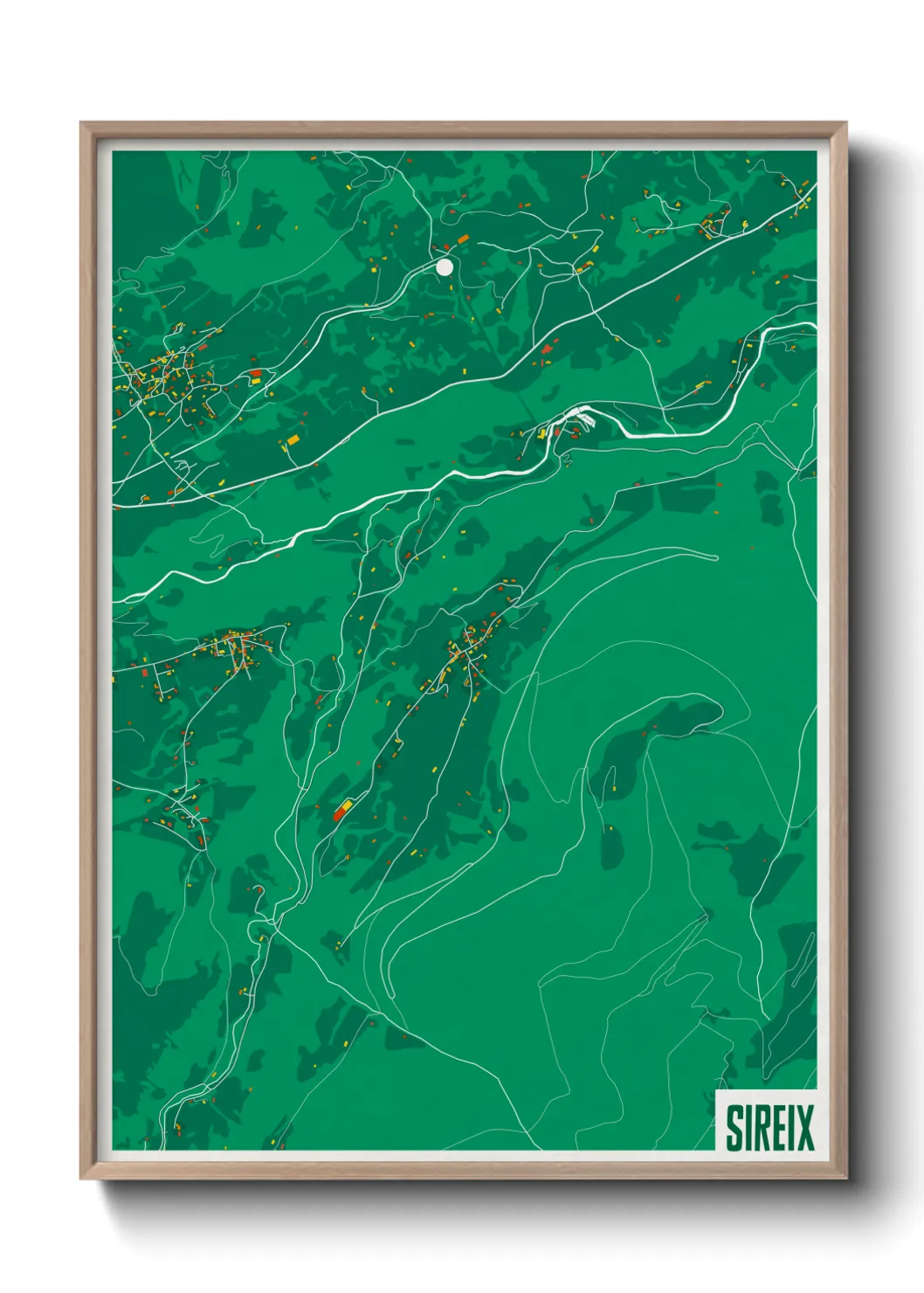 Une affiche de carte sur Sireix