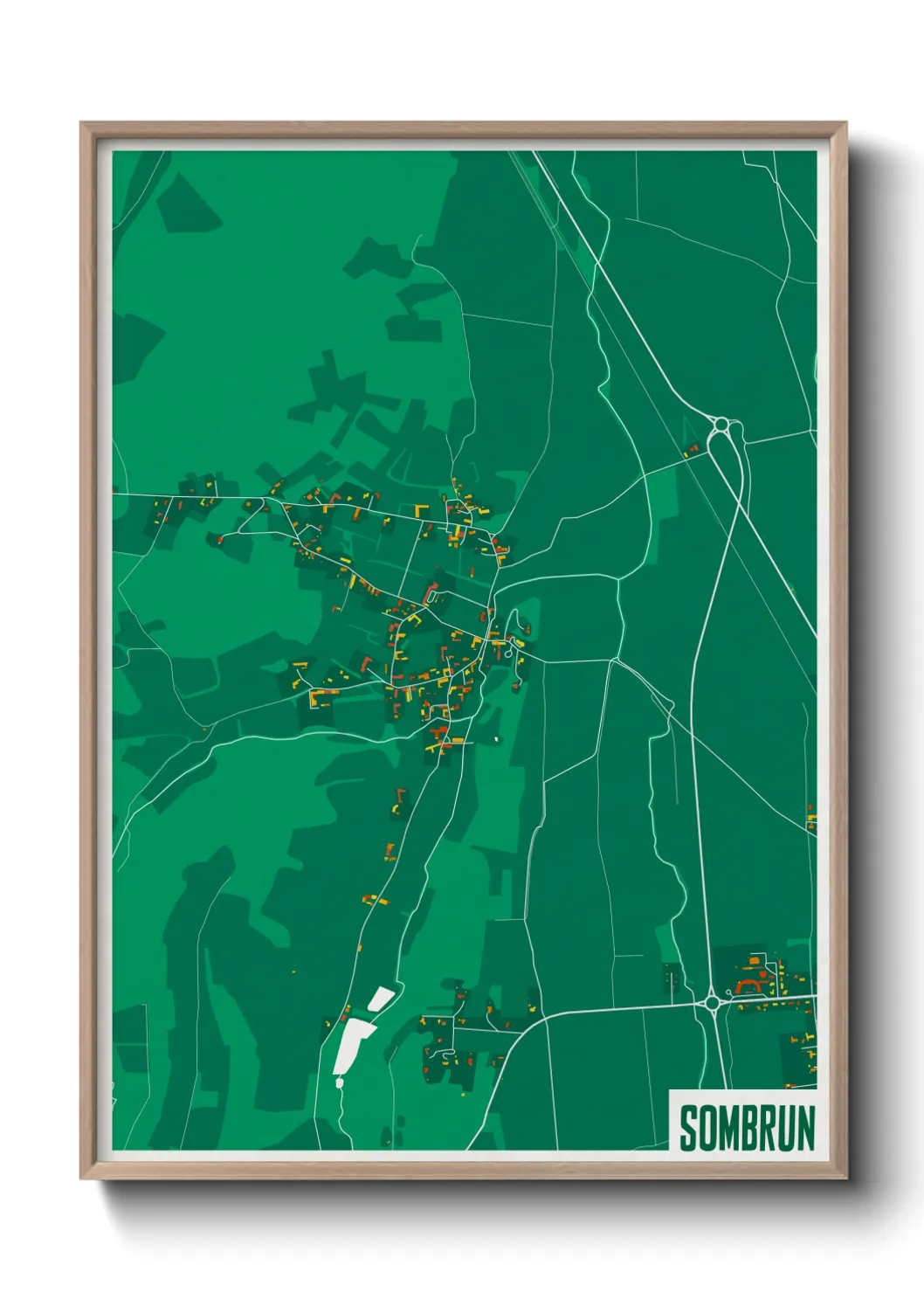 Une affiche de carte sur Sombrun