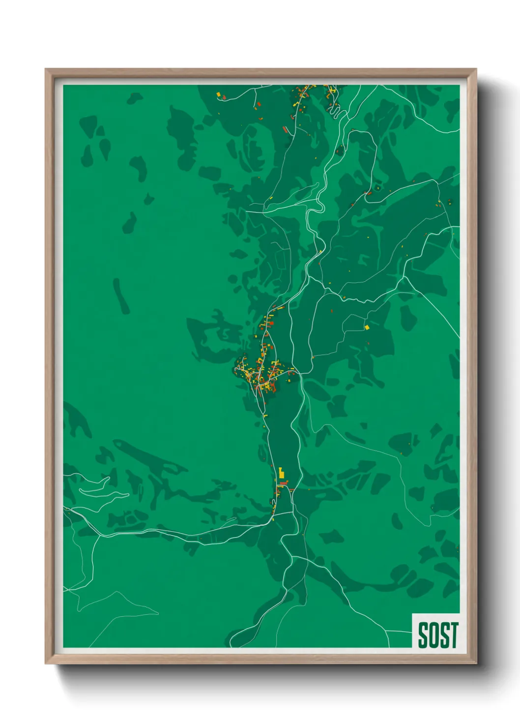 Une affiche de carte sur Sost