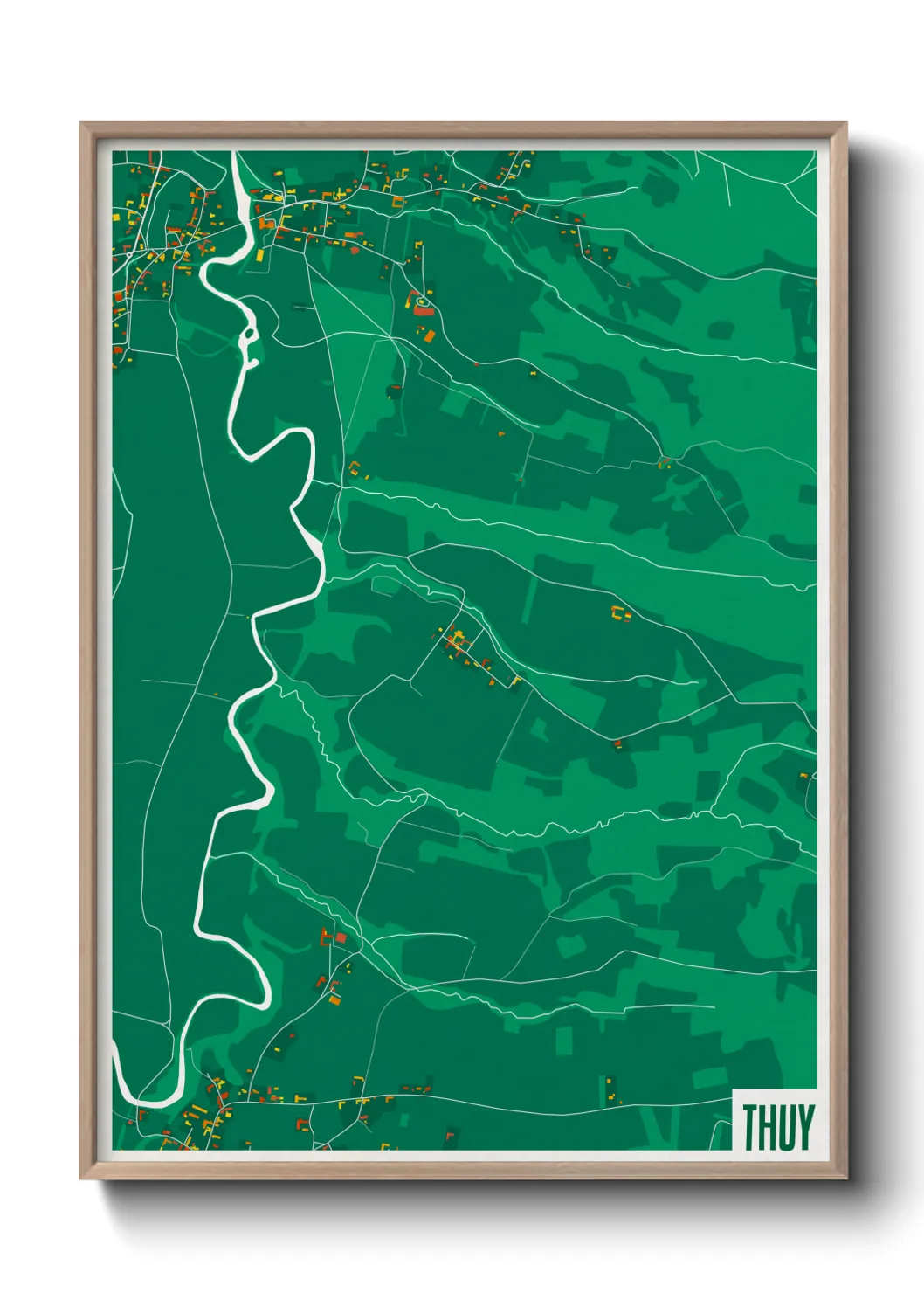 Une affiche de carte sur Thuy