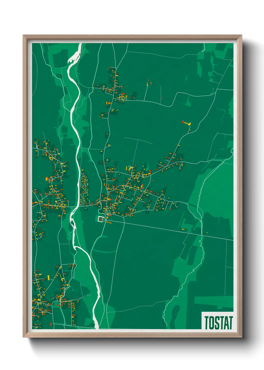 Une affiche de carte sur Tostat