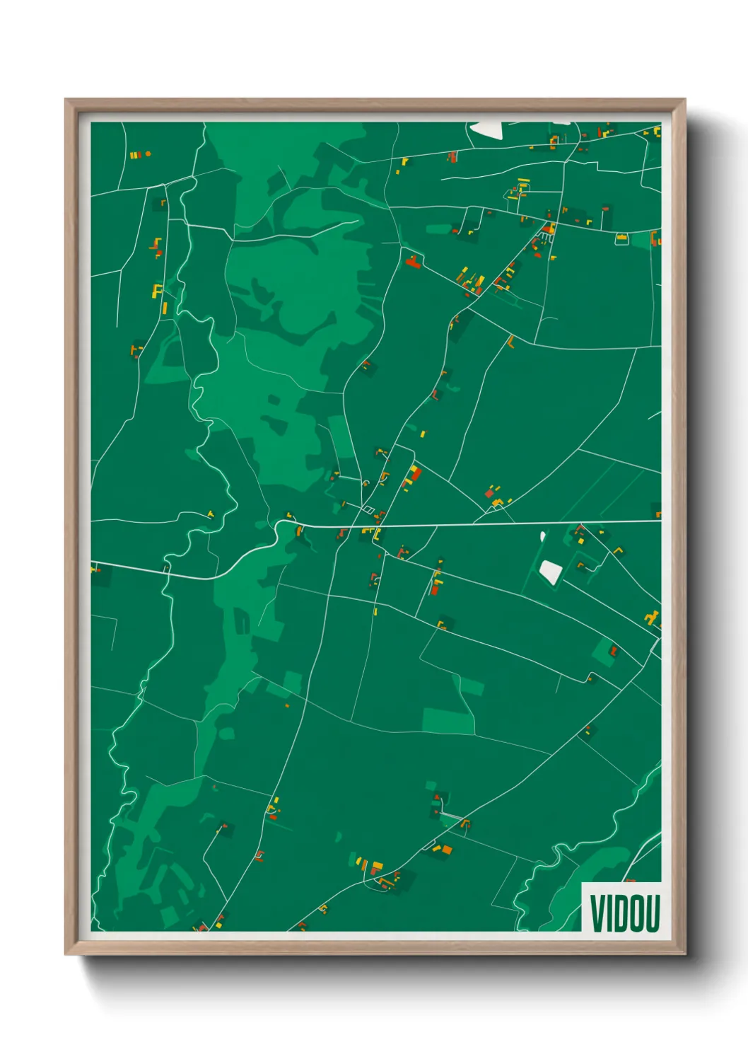 Une affiche de carte sur Vidou