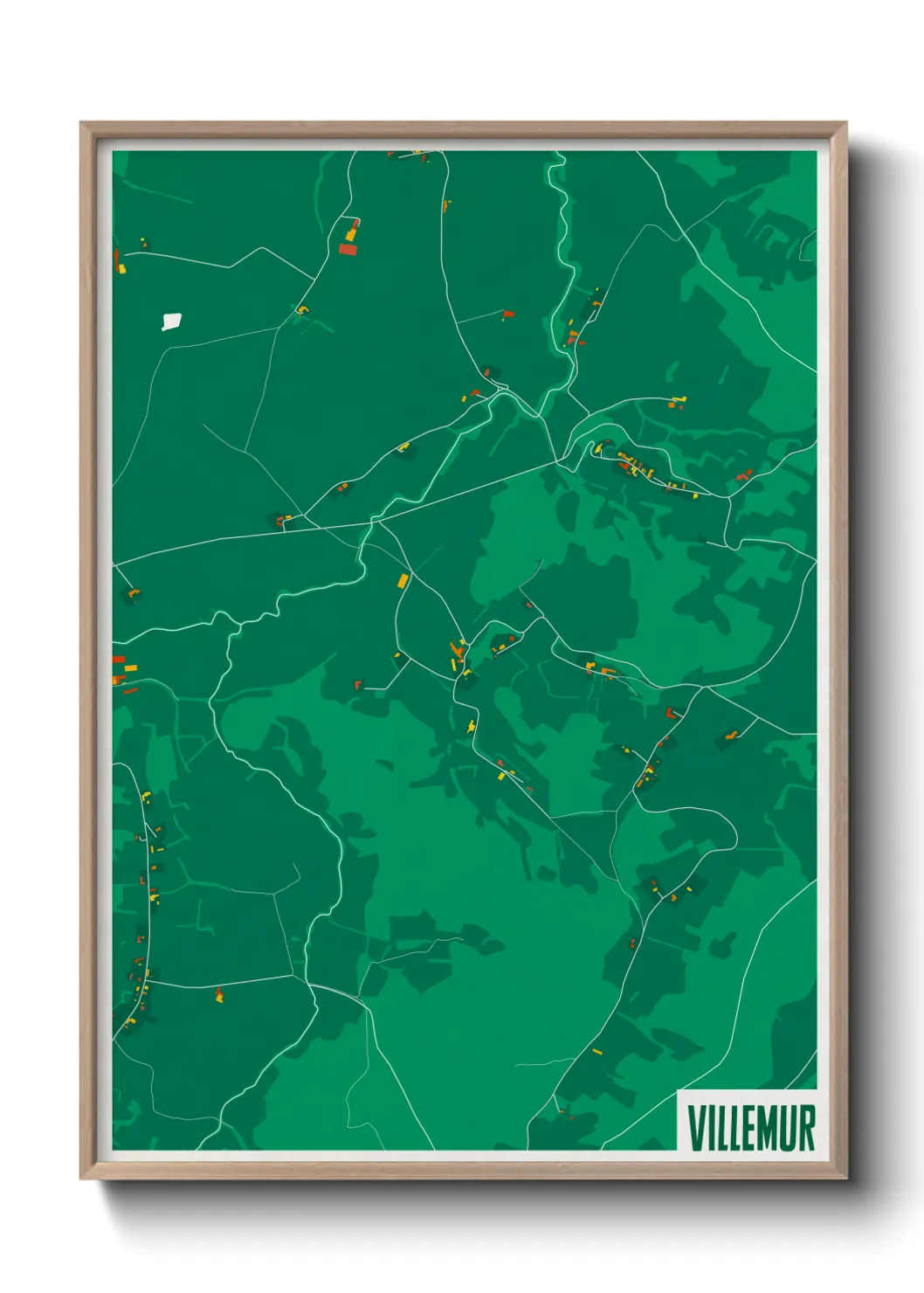 Une affiche de carte sur Villemur