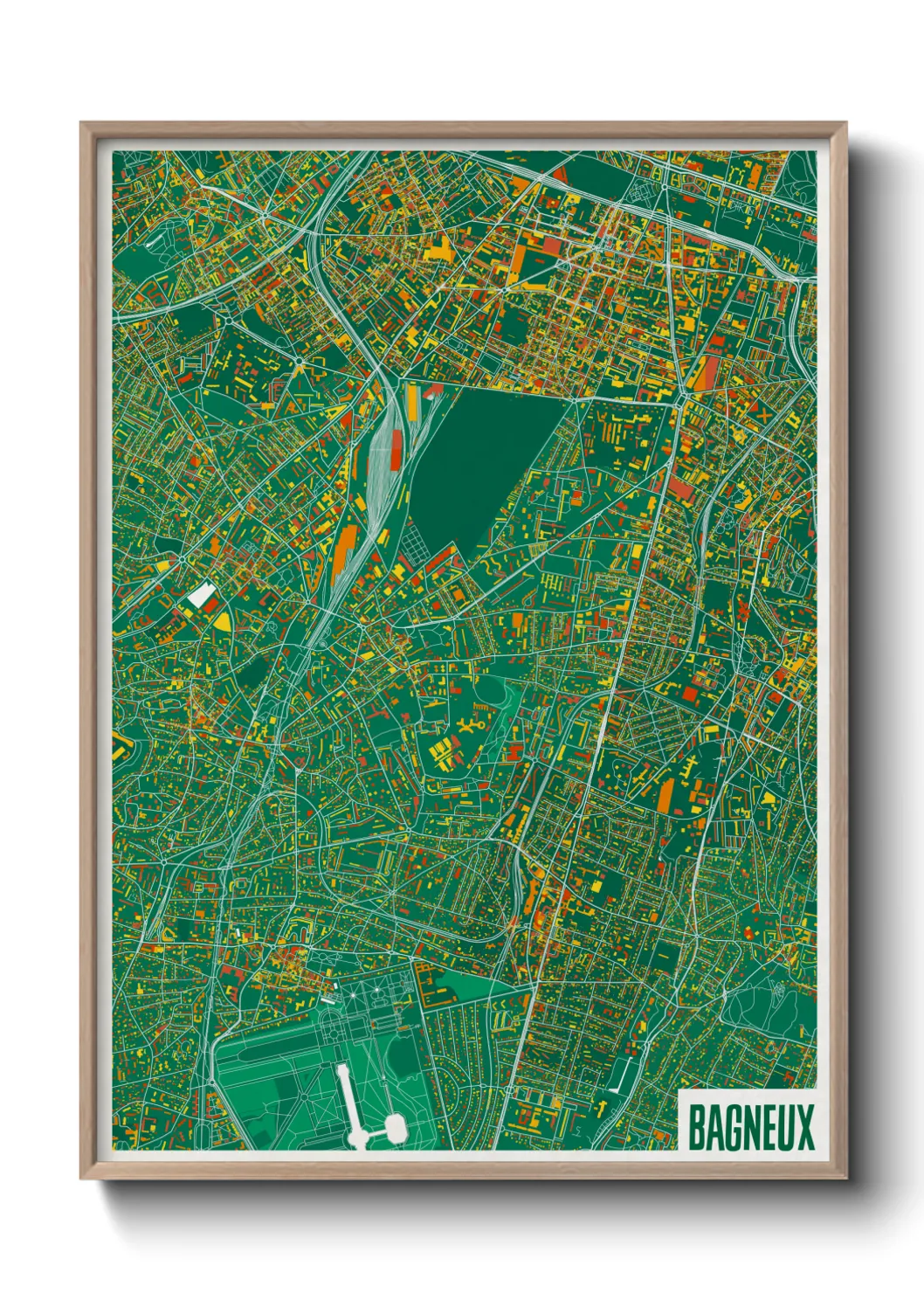 Une affiche de carte sur Bagneux