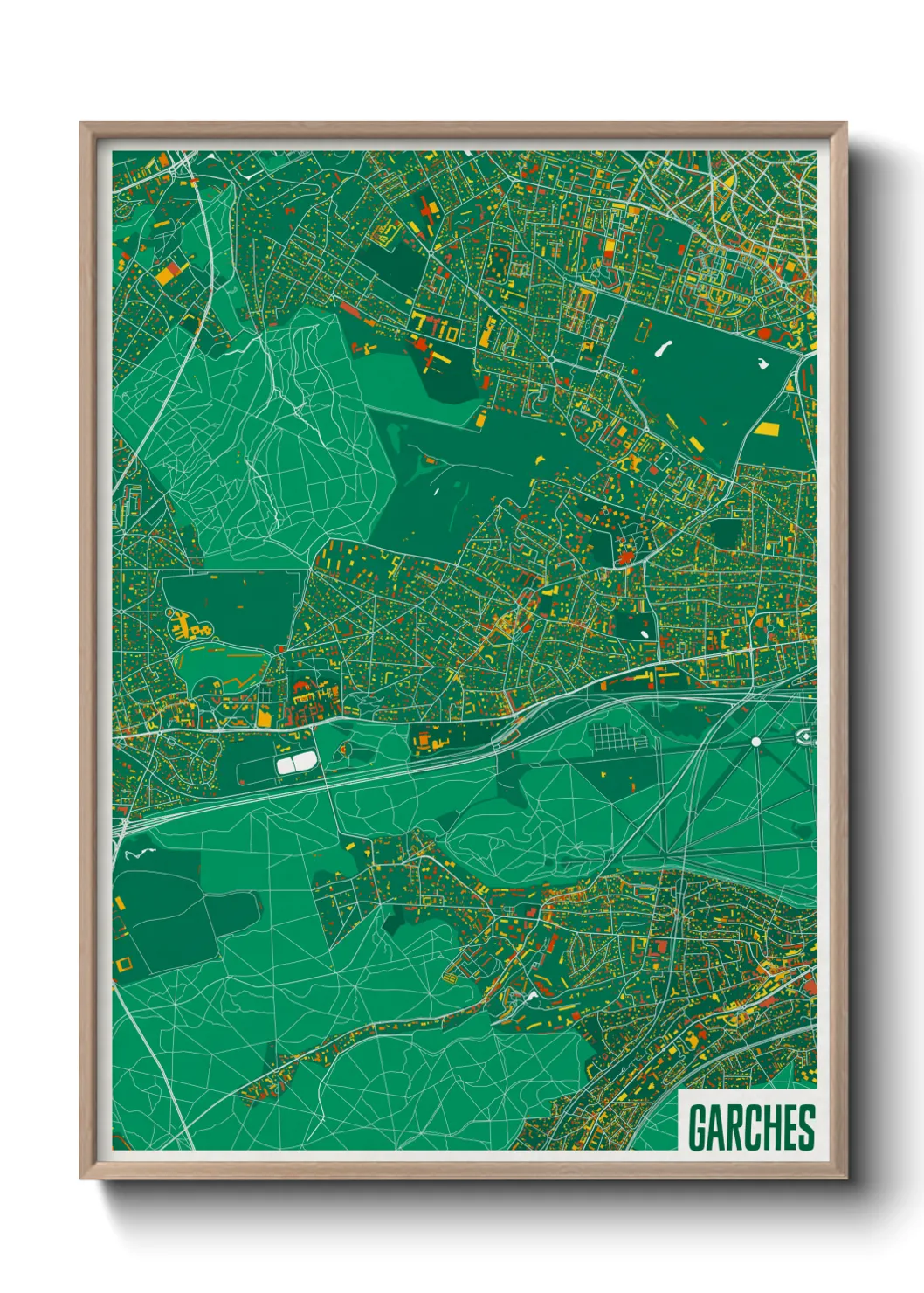 Une affiche de carte sur Garches