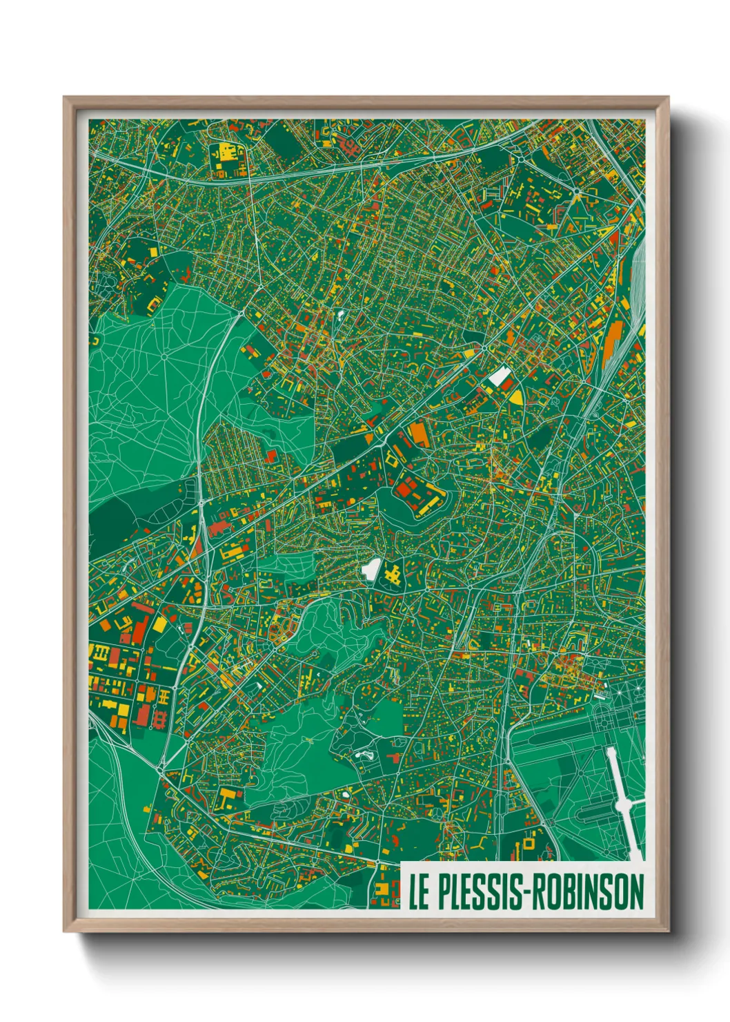 Une affiche de carte sur Le Plessis-Robinson