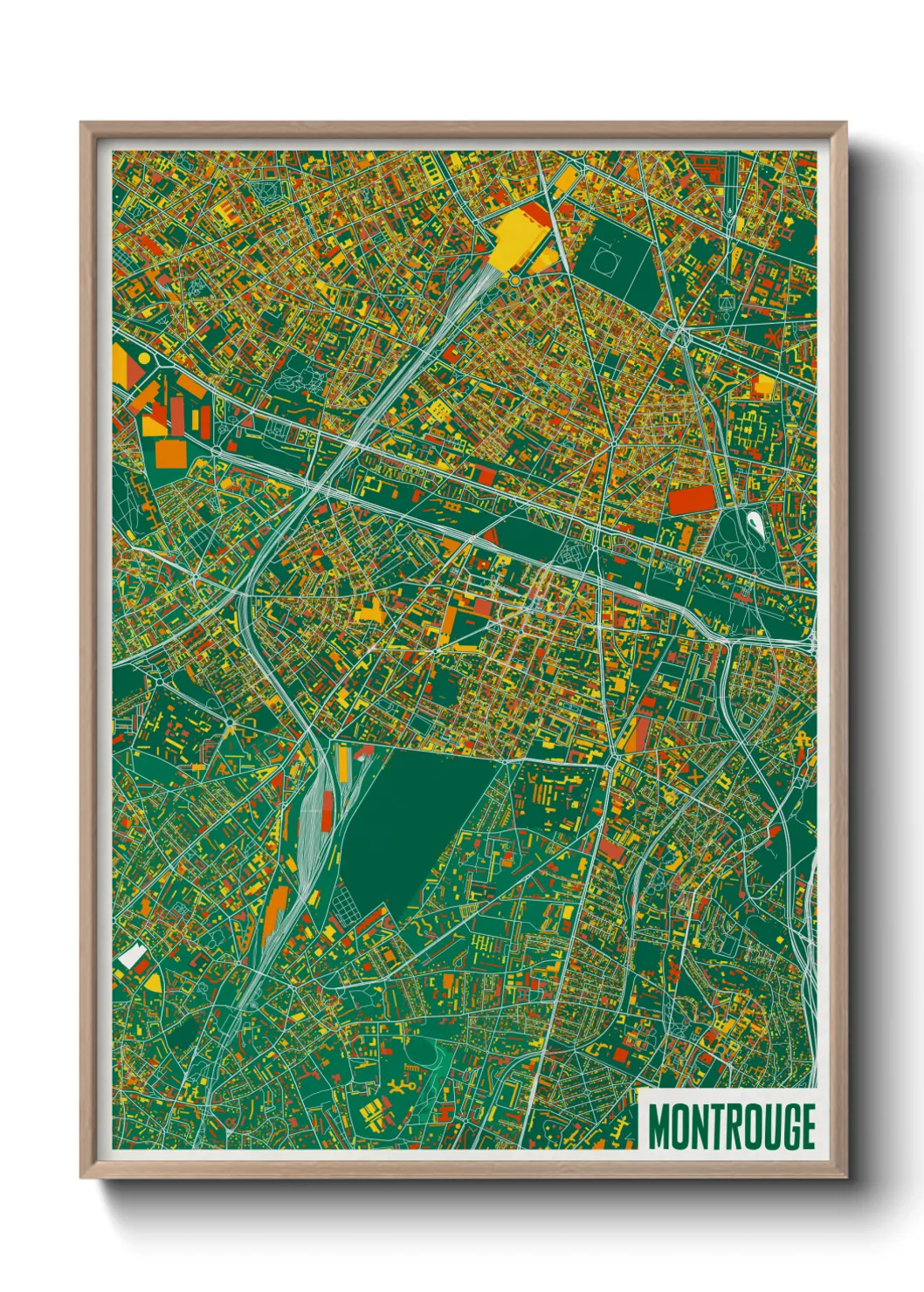 Une affiche de carte sur Montrouge