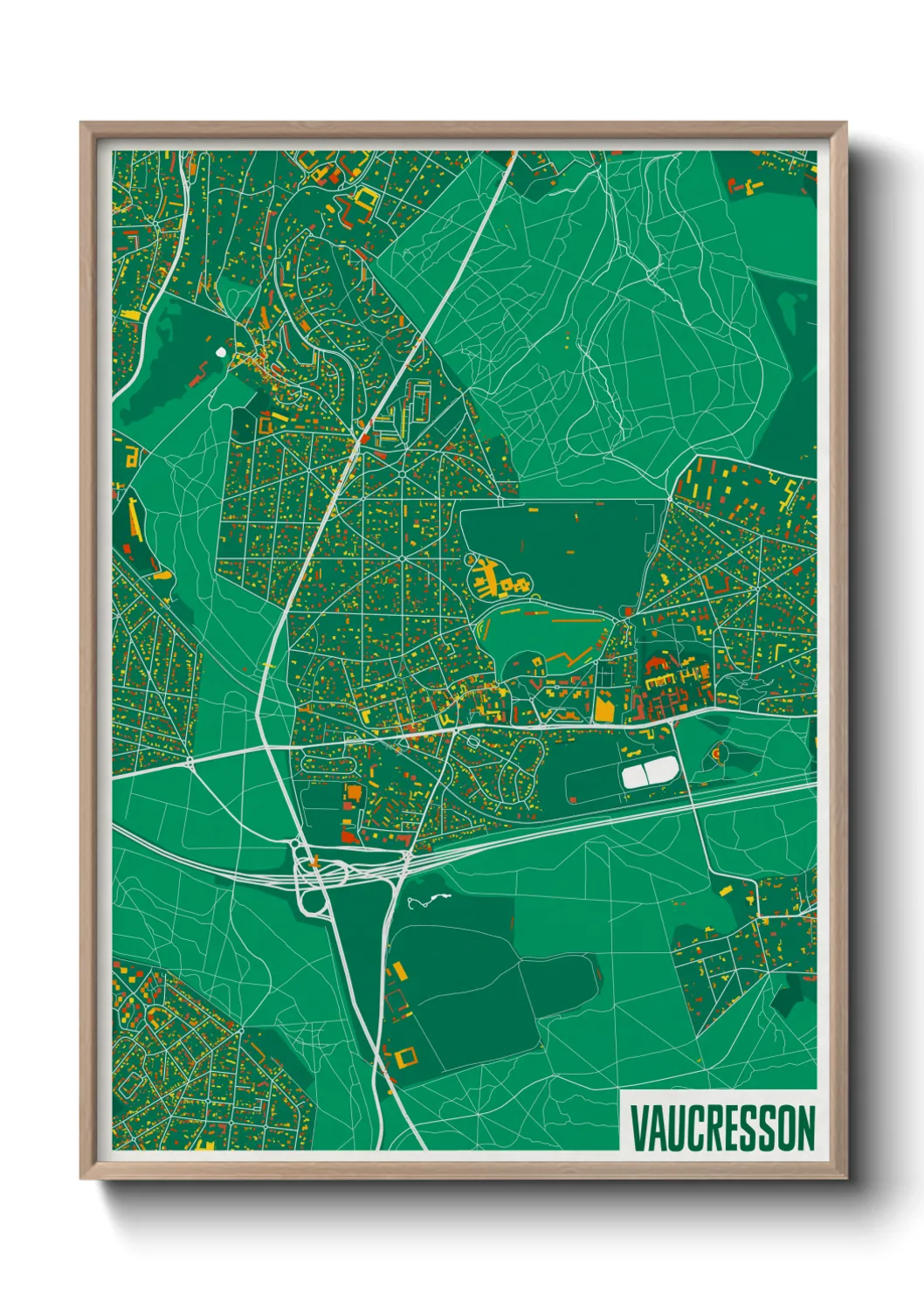 Une affiche de carte sur Vaucresson
