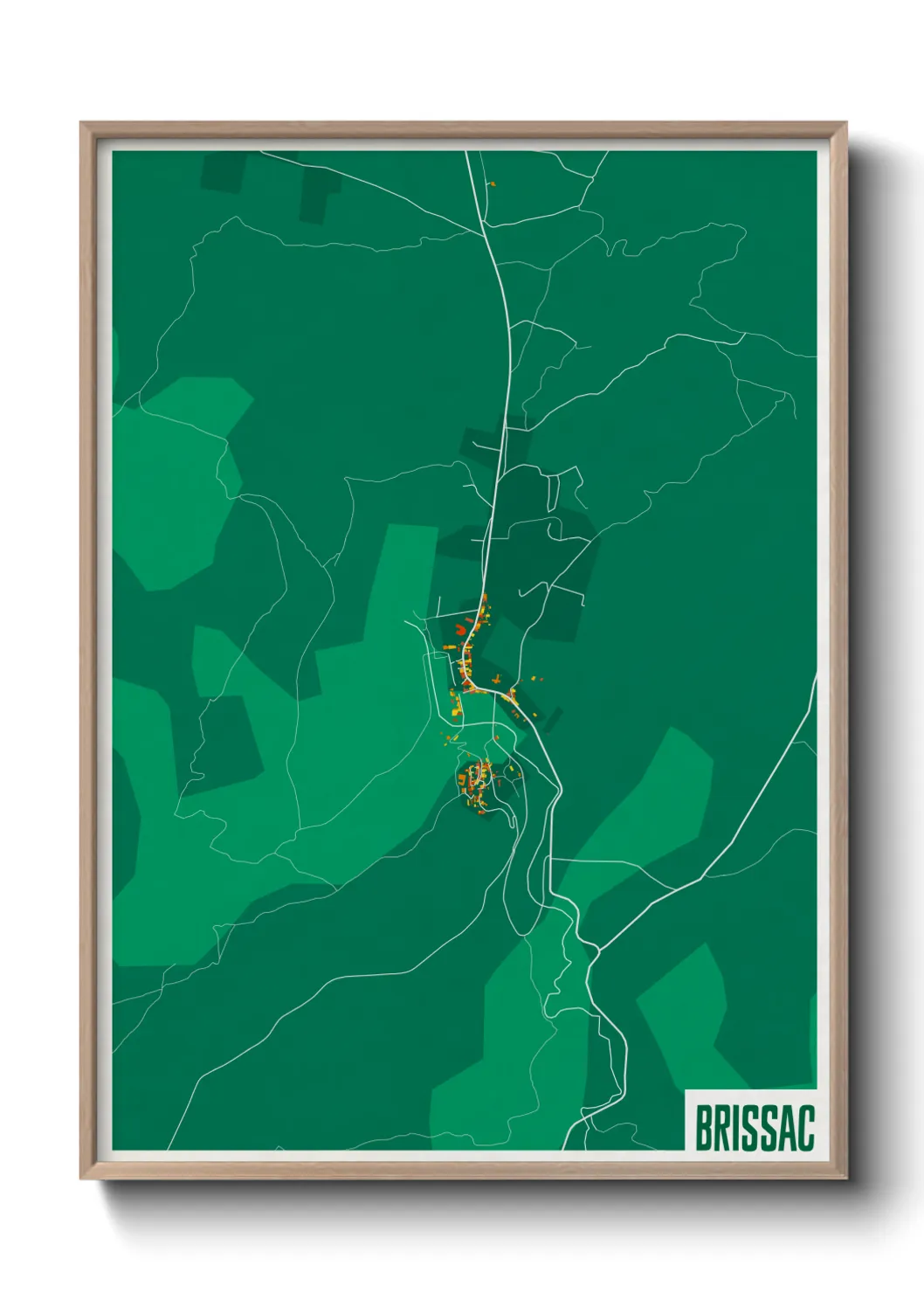 Une affiche de carte sur Brissac