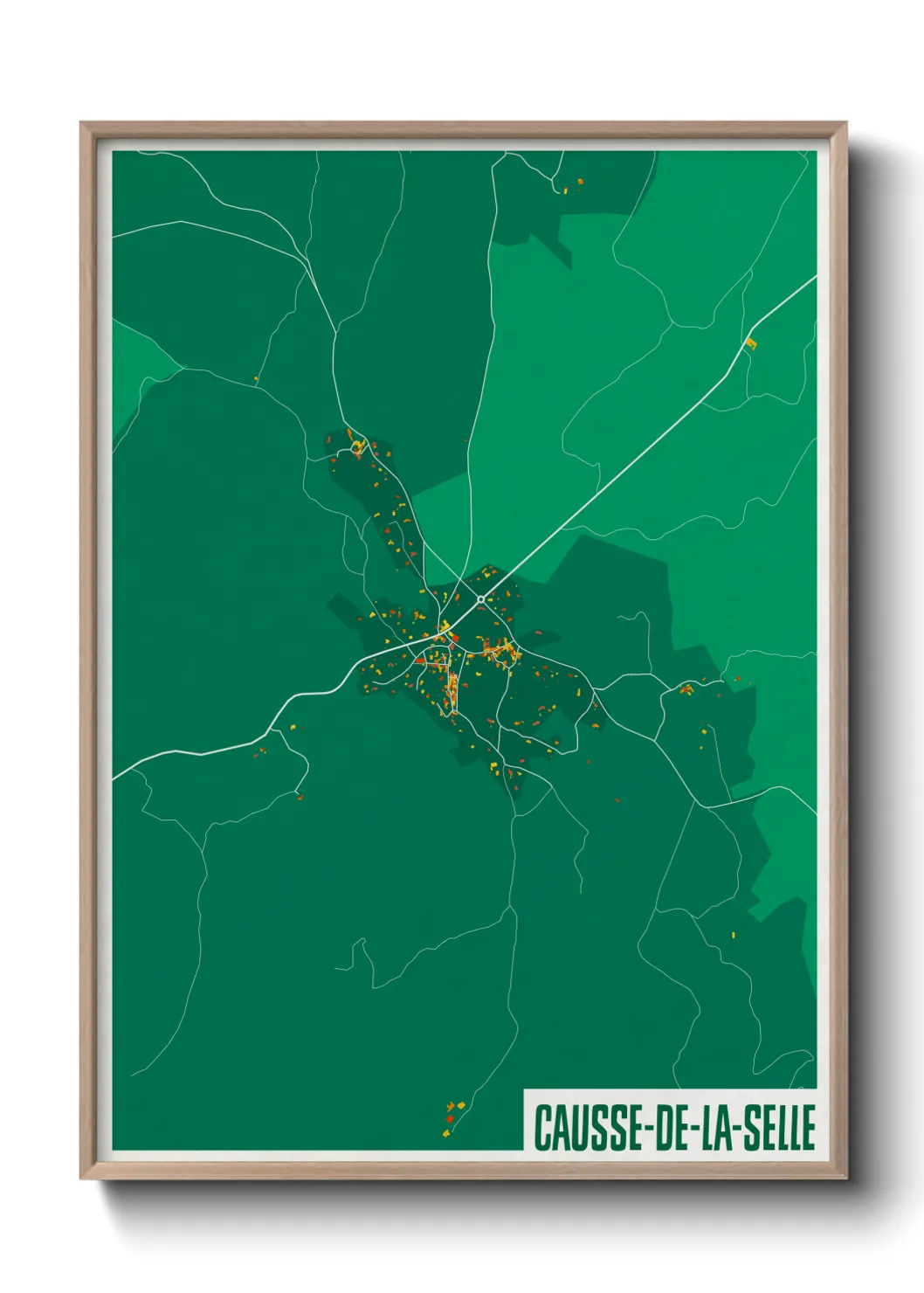 Une affiche de carte sur Causse-de-la-Selle
