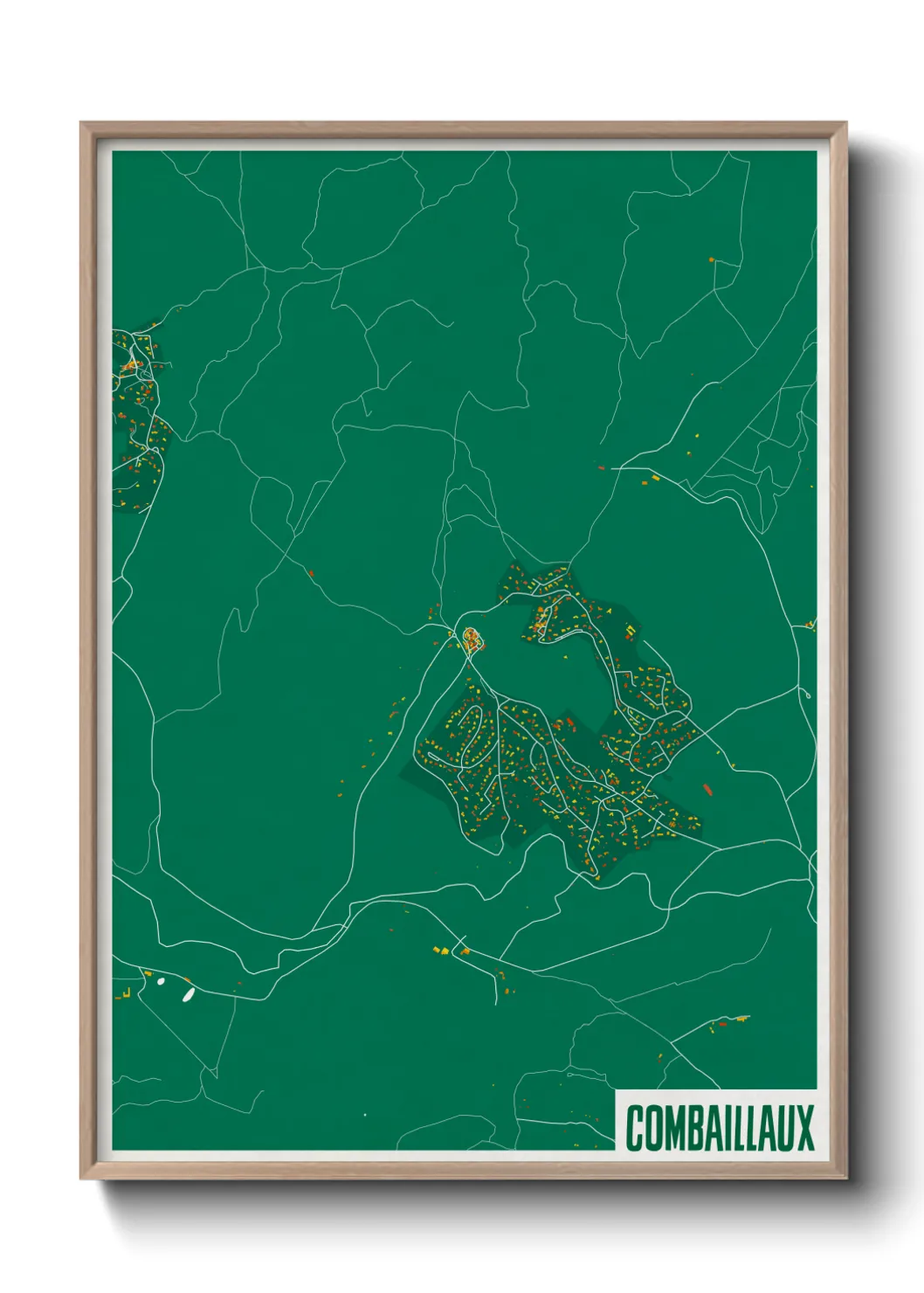 Une affiche de carte sur Combaillaux