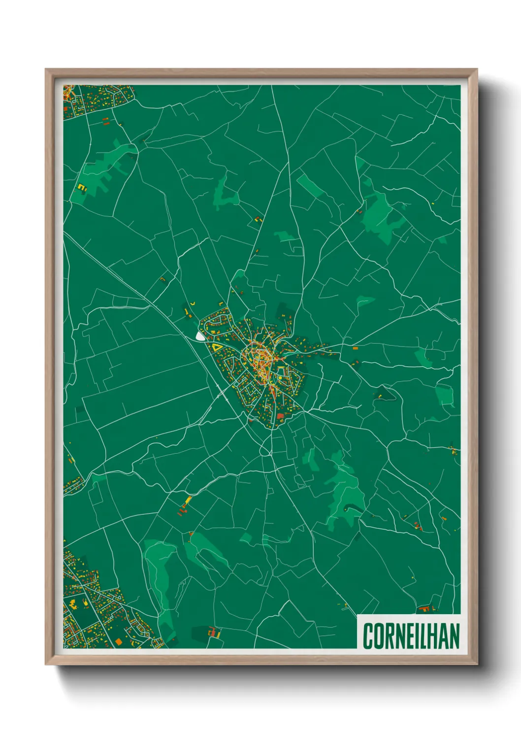 Une affiche de carte sur Corneilhan