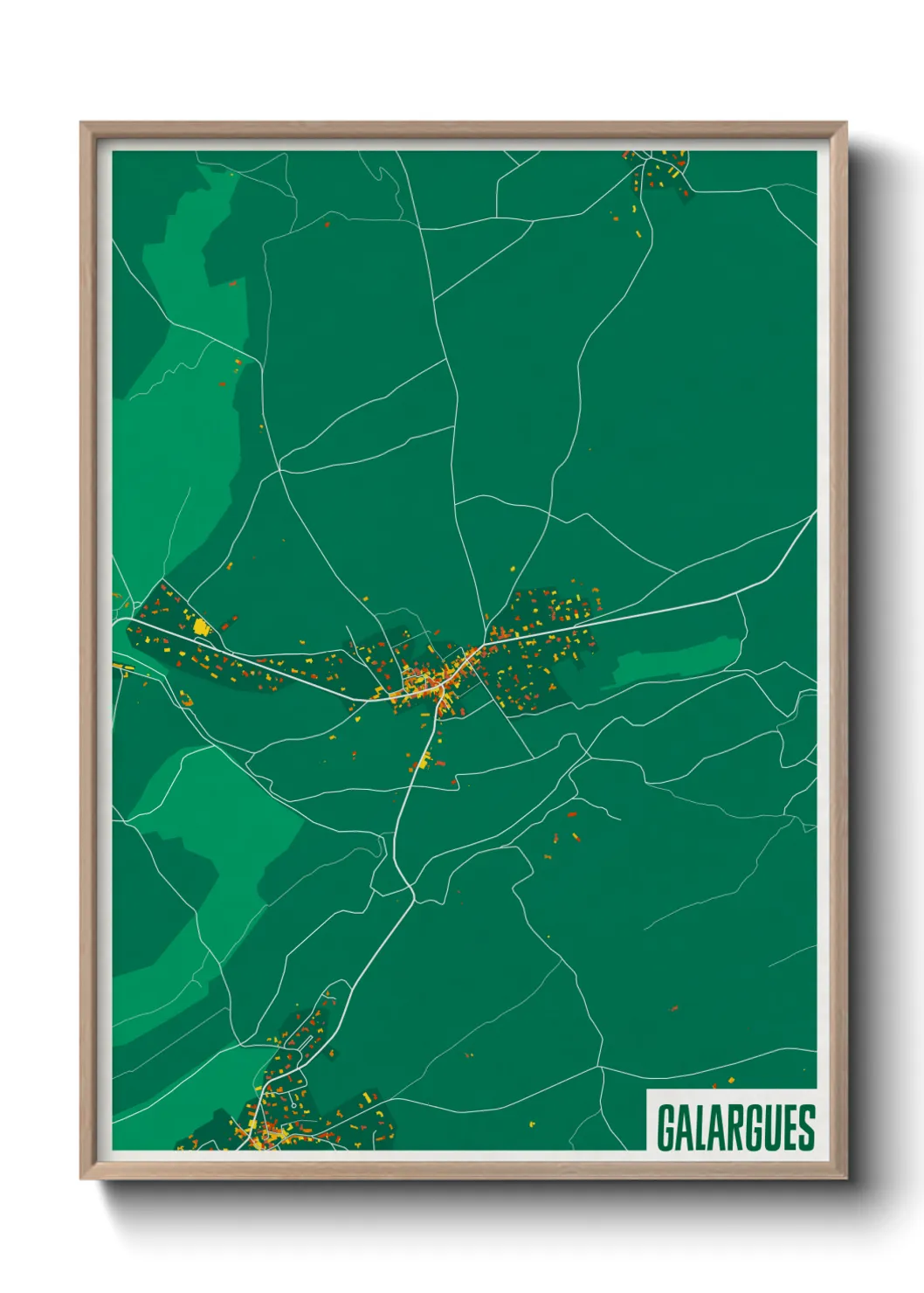 Une affiche de carte sur Galargues