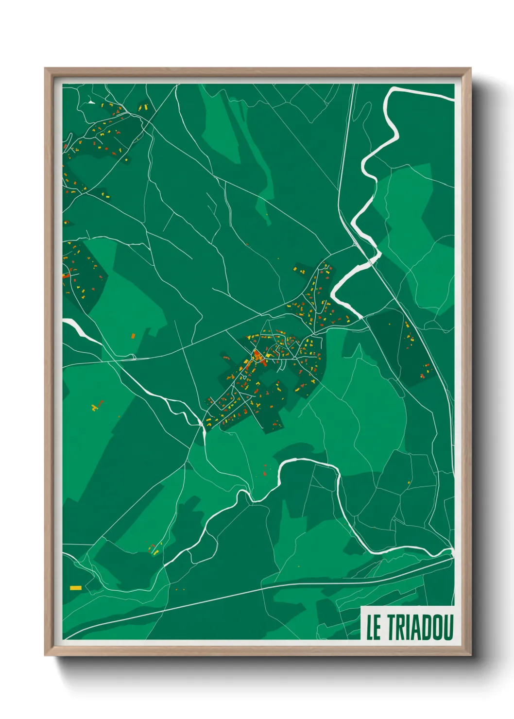Une affiche de carte sur Le Triadou