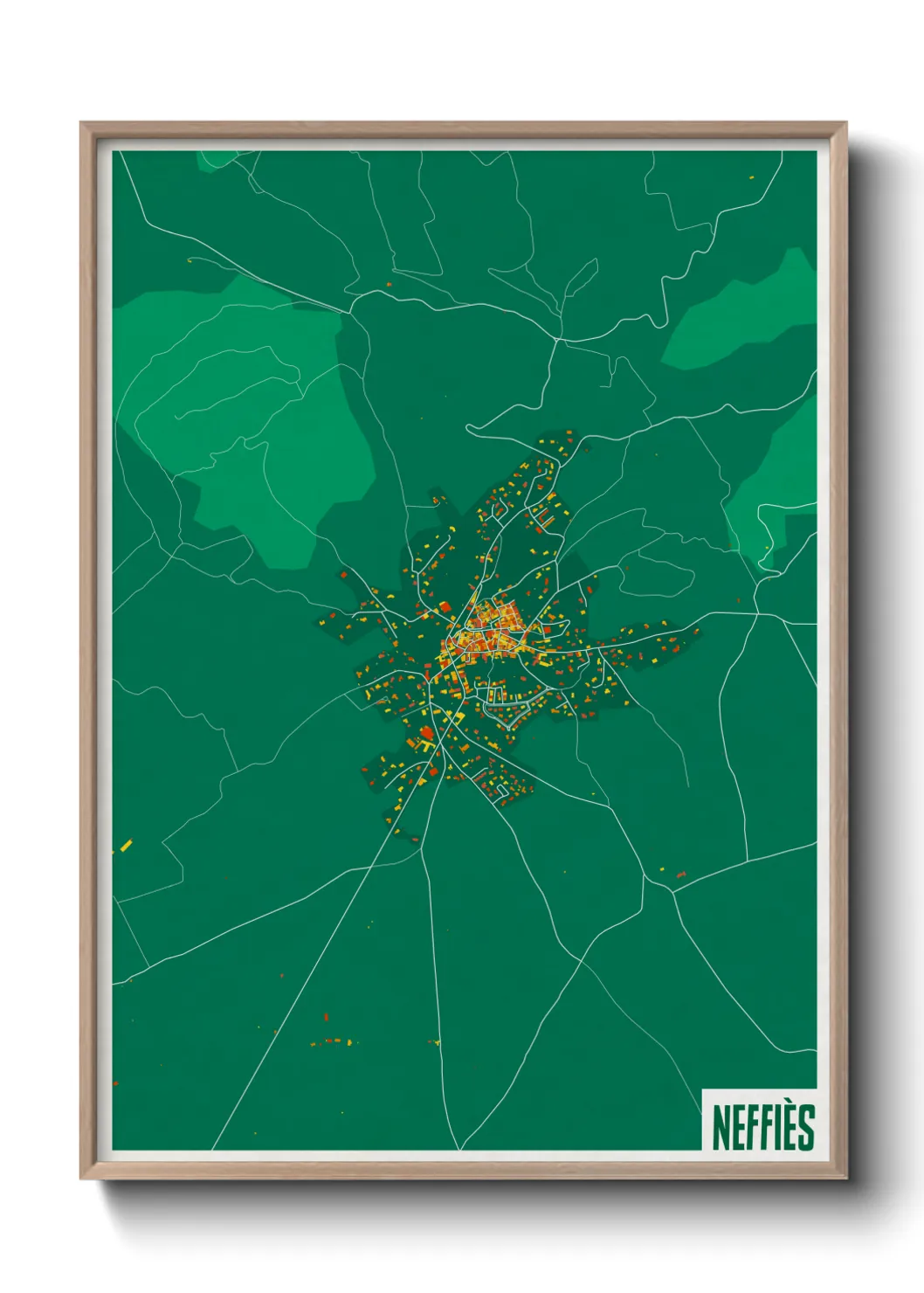 Une affiche de carte sur Neffiès