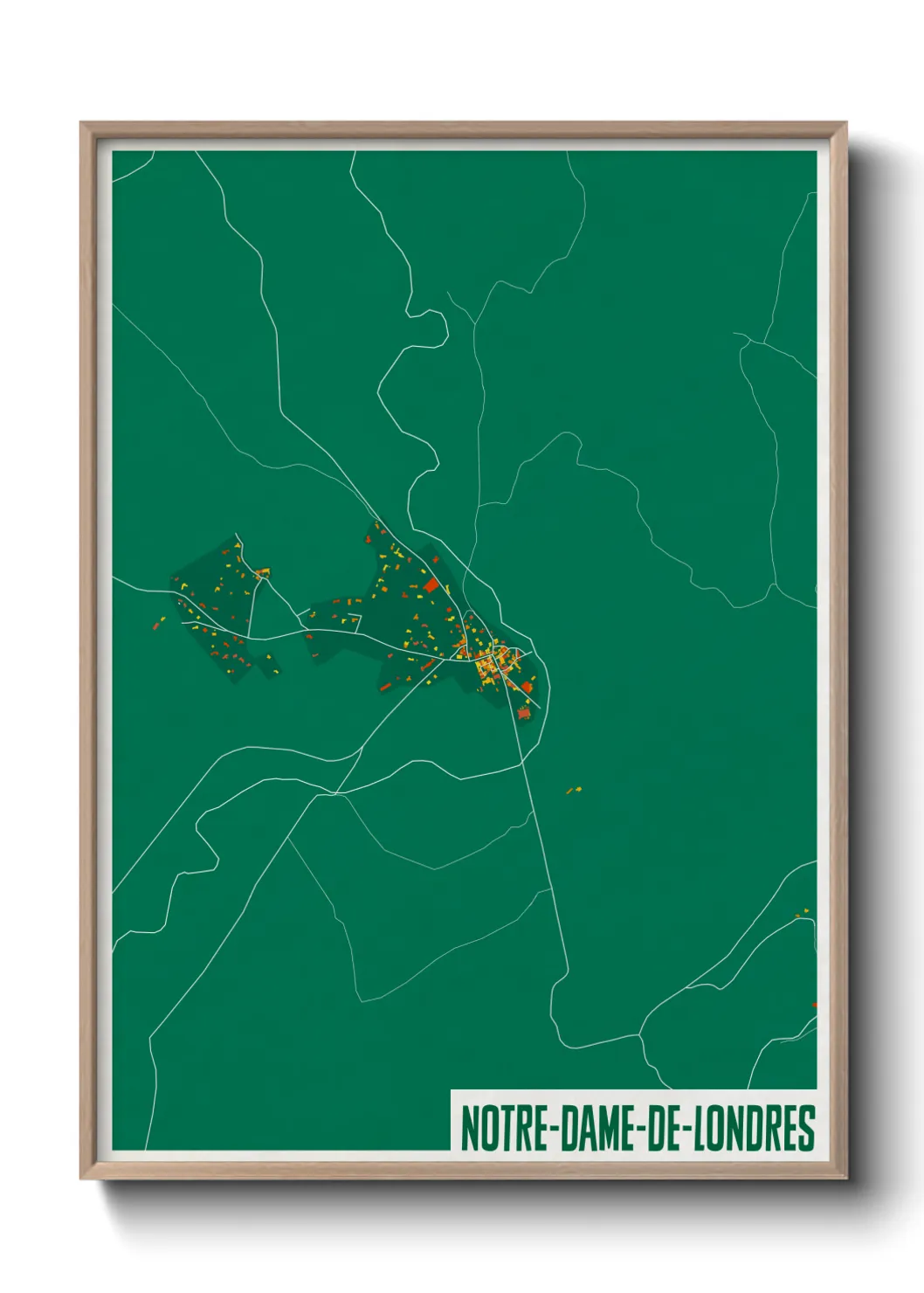 Une affiche de carte sur Notre-Dame-de-Londres