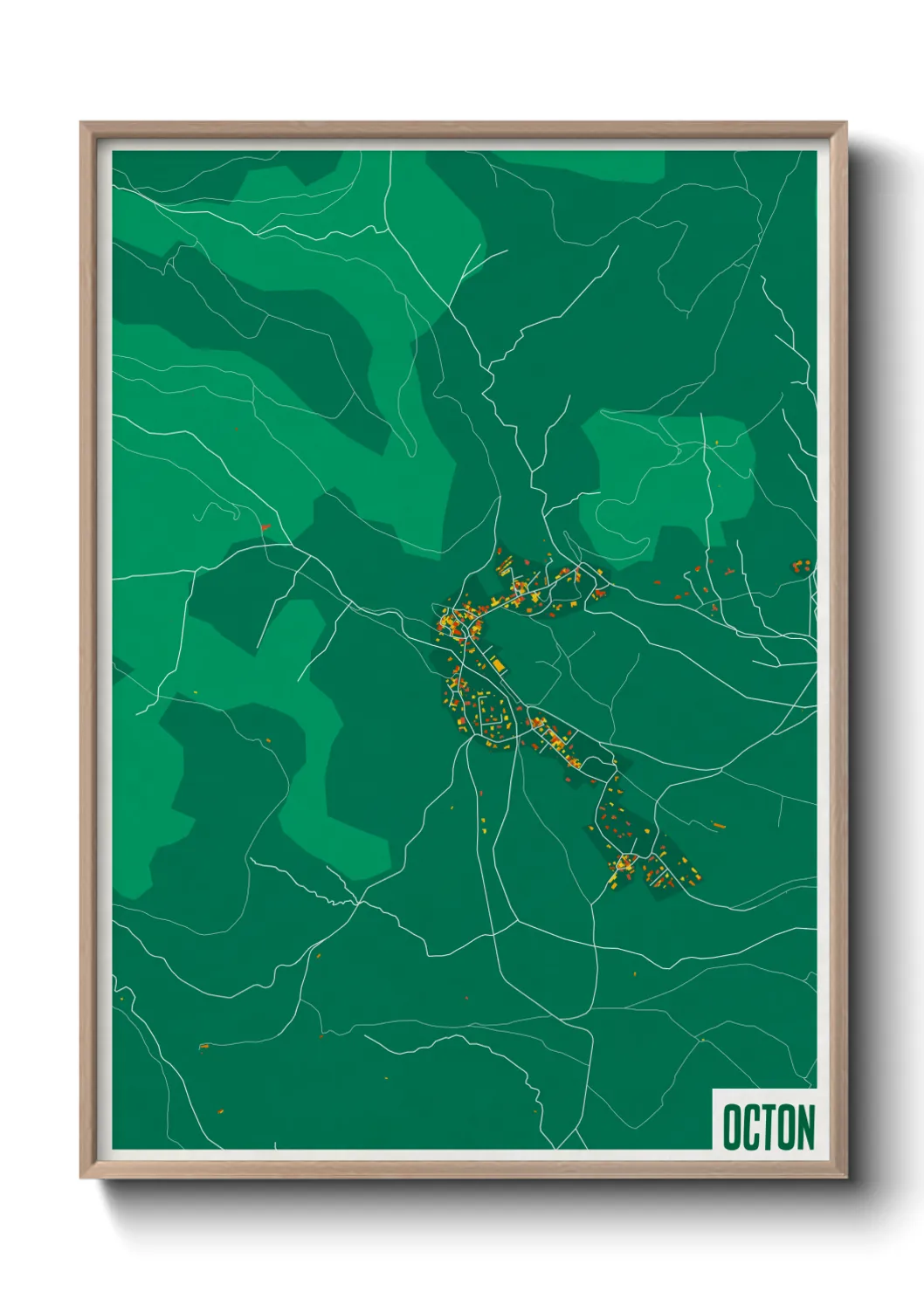 Une affiche de carte sur Octon
