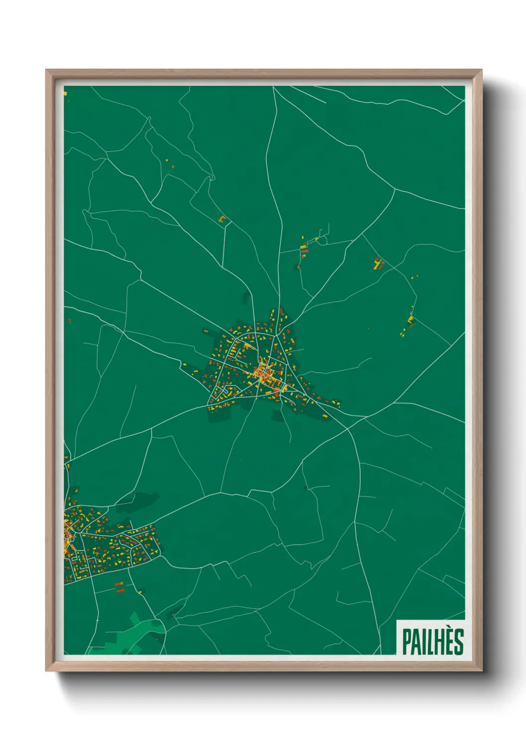 Une affiche de carte sur Pailhès