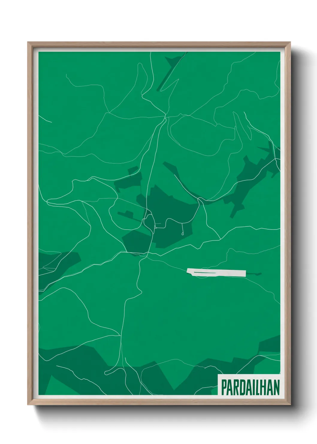 Une affiche de carte sur Pardailhan