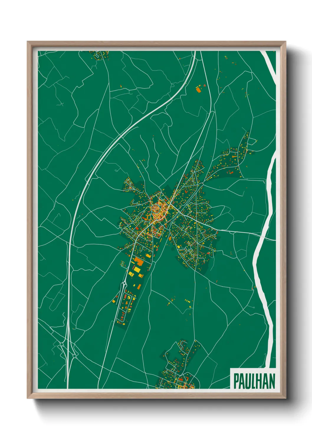 Une affiche de carte sur Paulhan