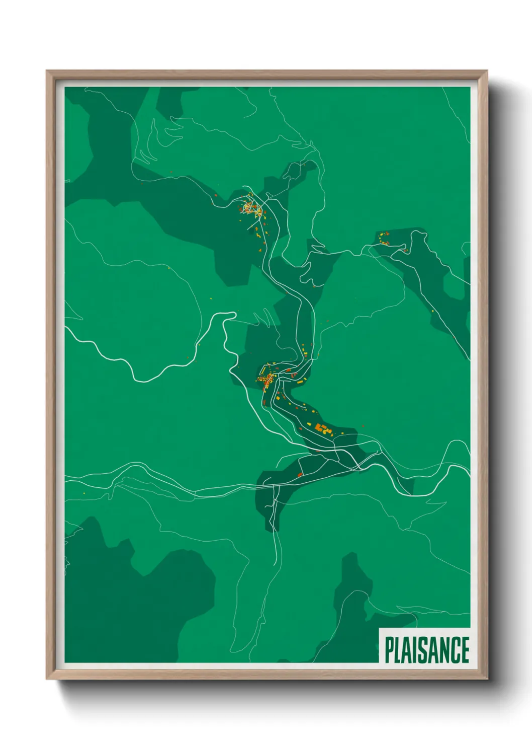 Une affiche de carte sur Plaisance