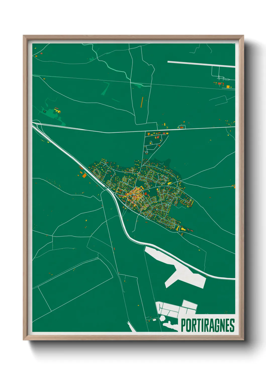 Un poster cartePortiragnes