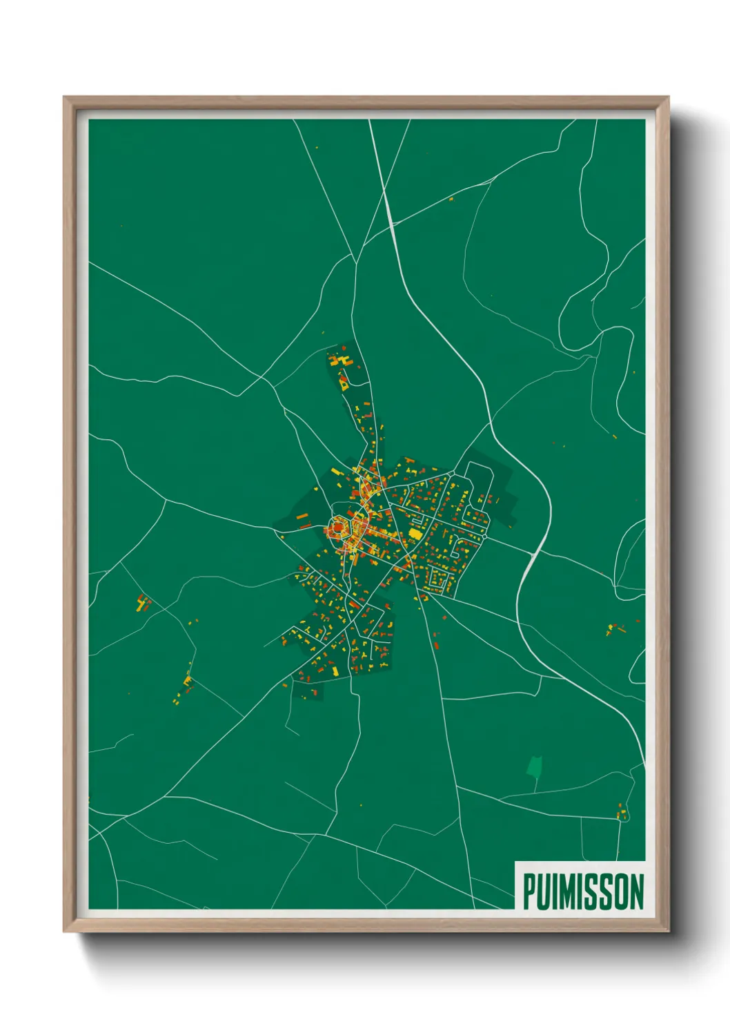 Une affiche de carte sur Puimisson