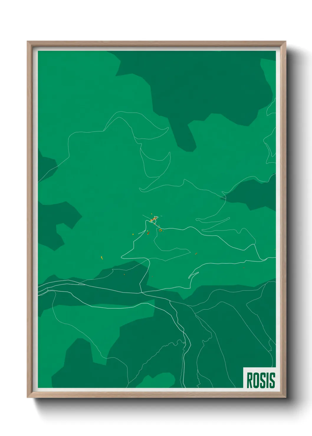 Une affiche de carte sur Rosis