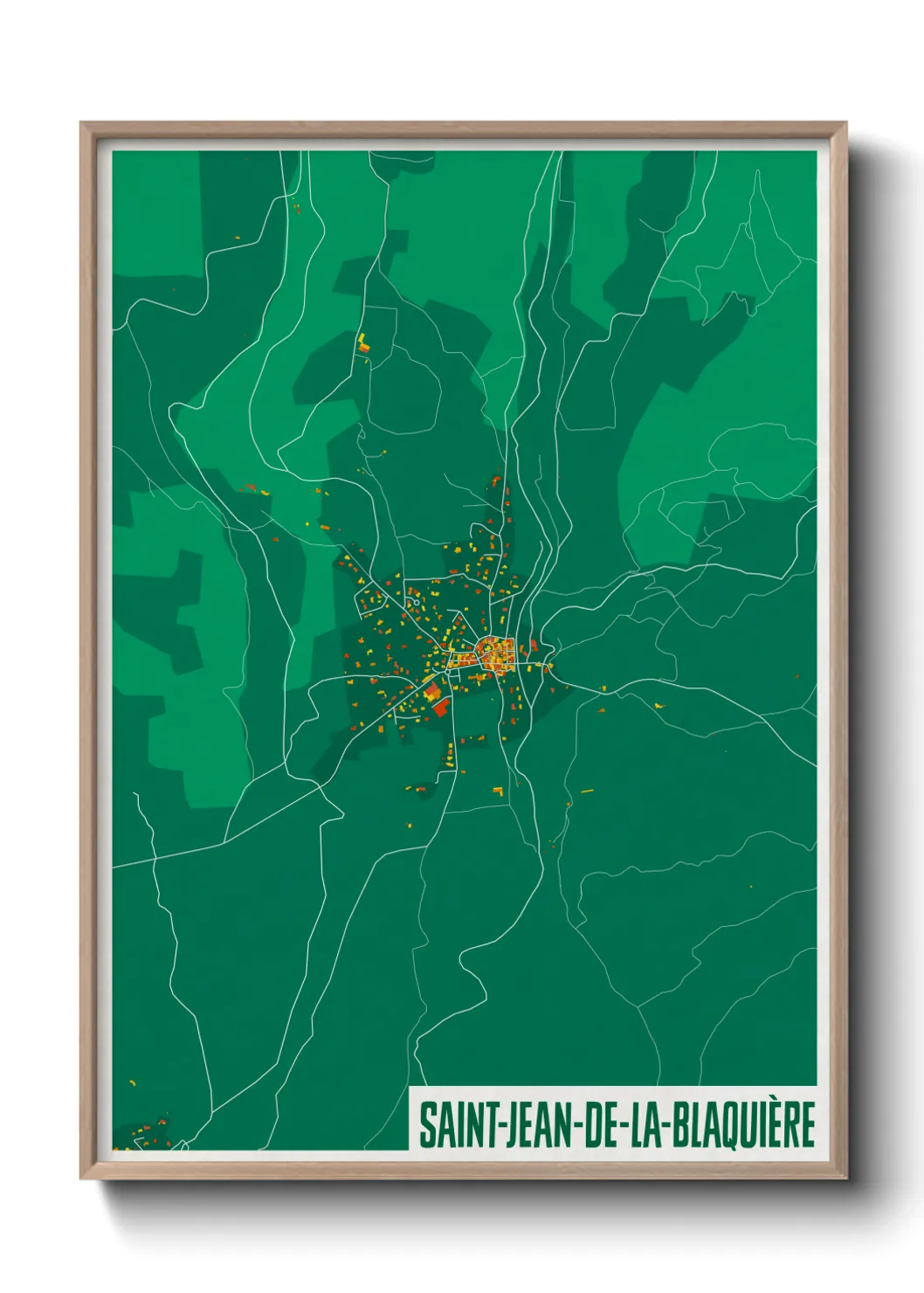 Une affiche de carte sur Saint-Jean-de-la-Blaquière