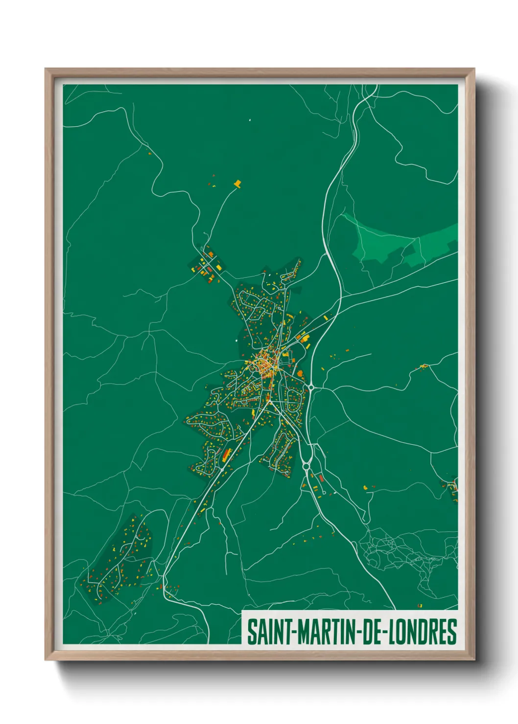 Une affiche de carte sur Saint-Martin-de-Londres