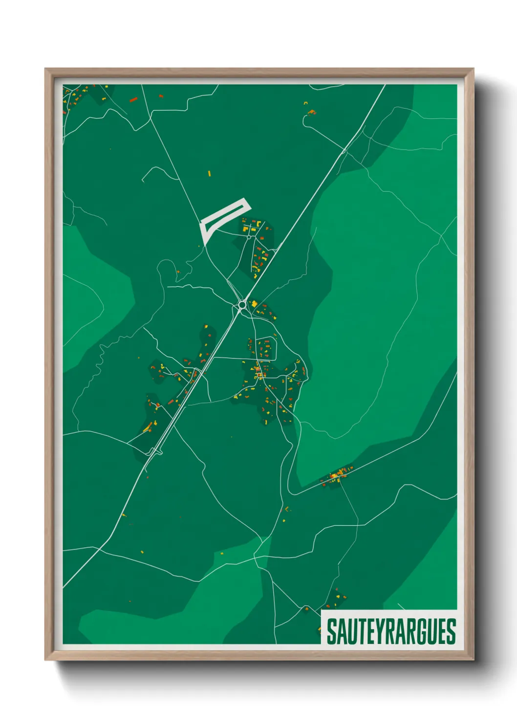 Une affiche de carte sur Sauteyrargues