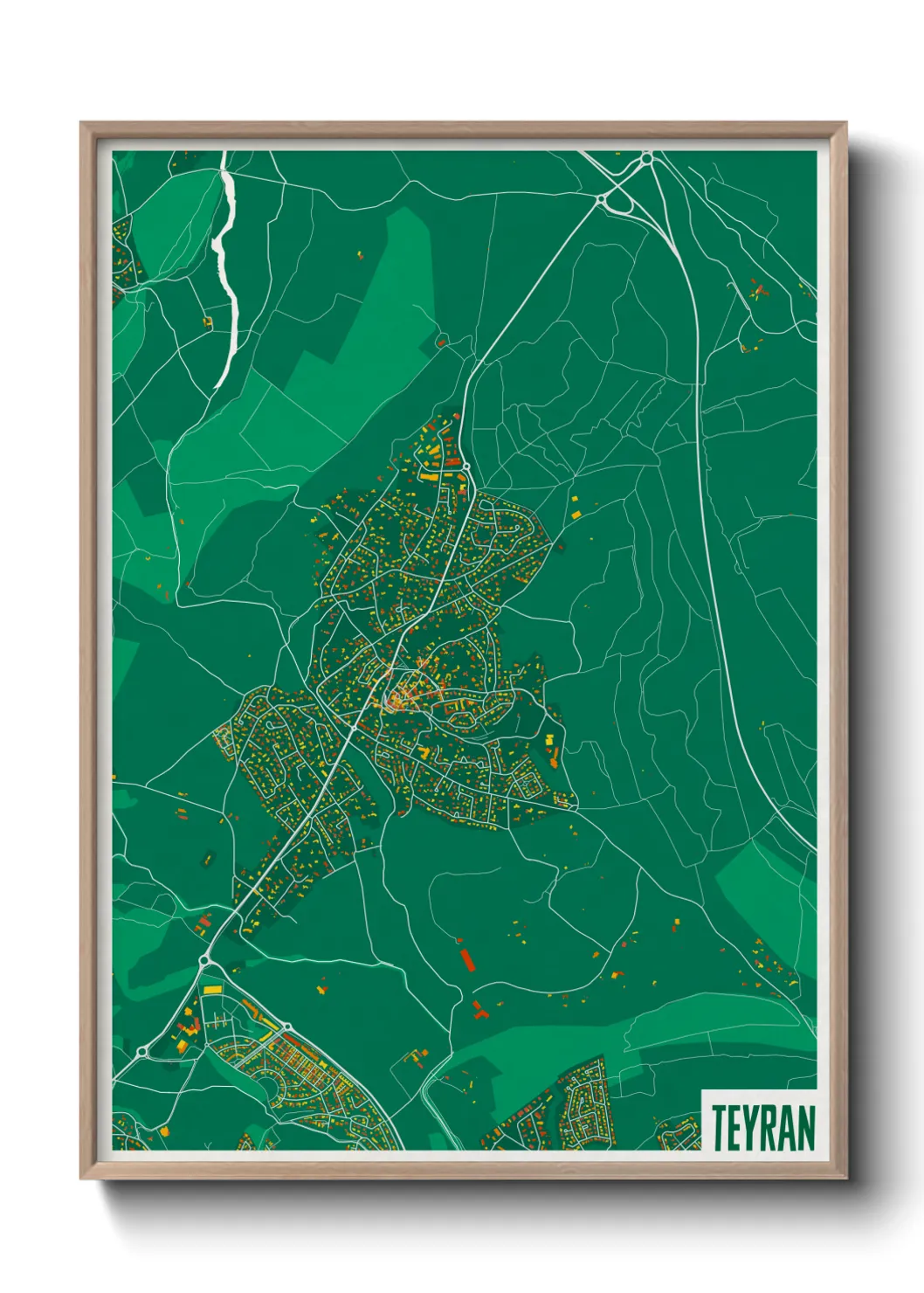 Une affiche de carte sur Teyran