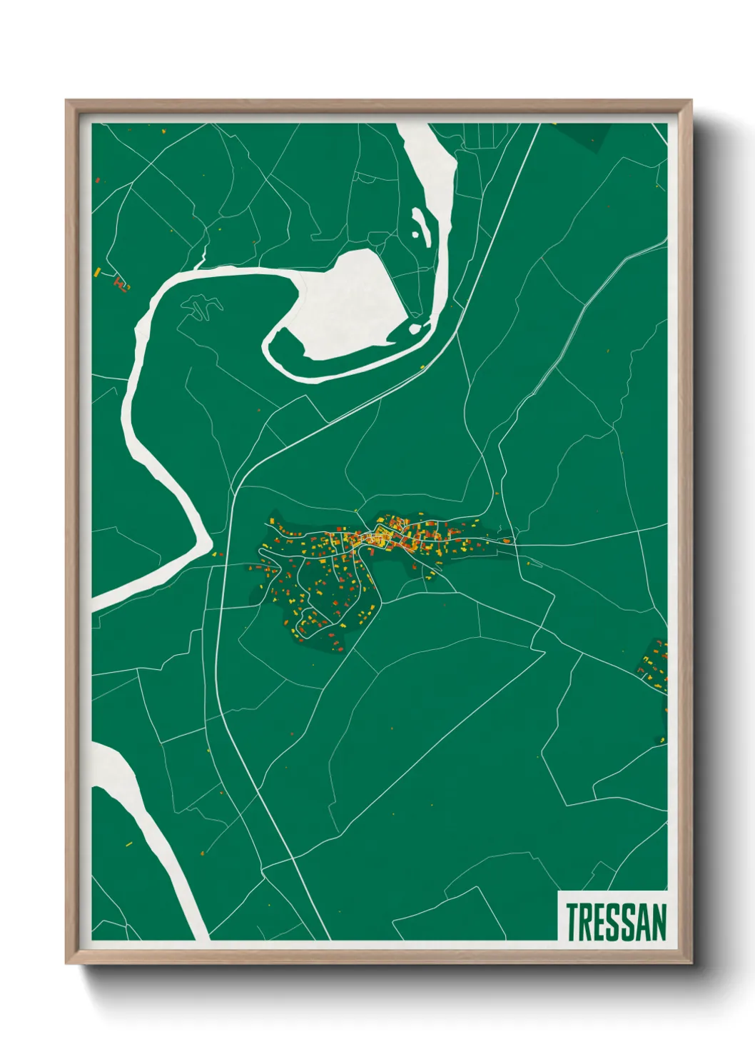 Une affiche de carte sur Tressan