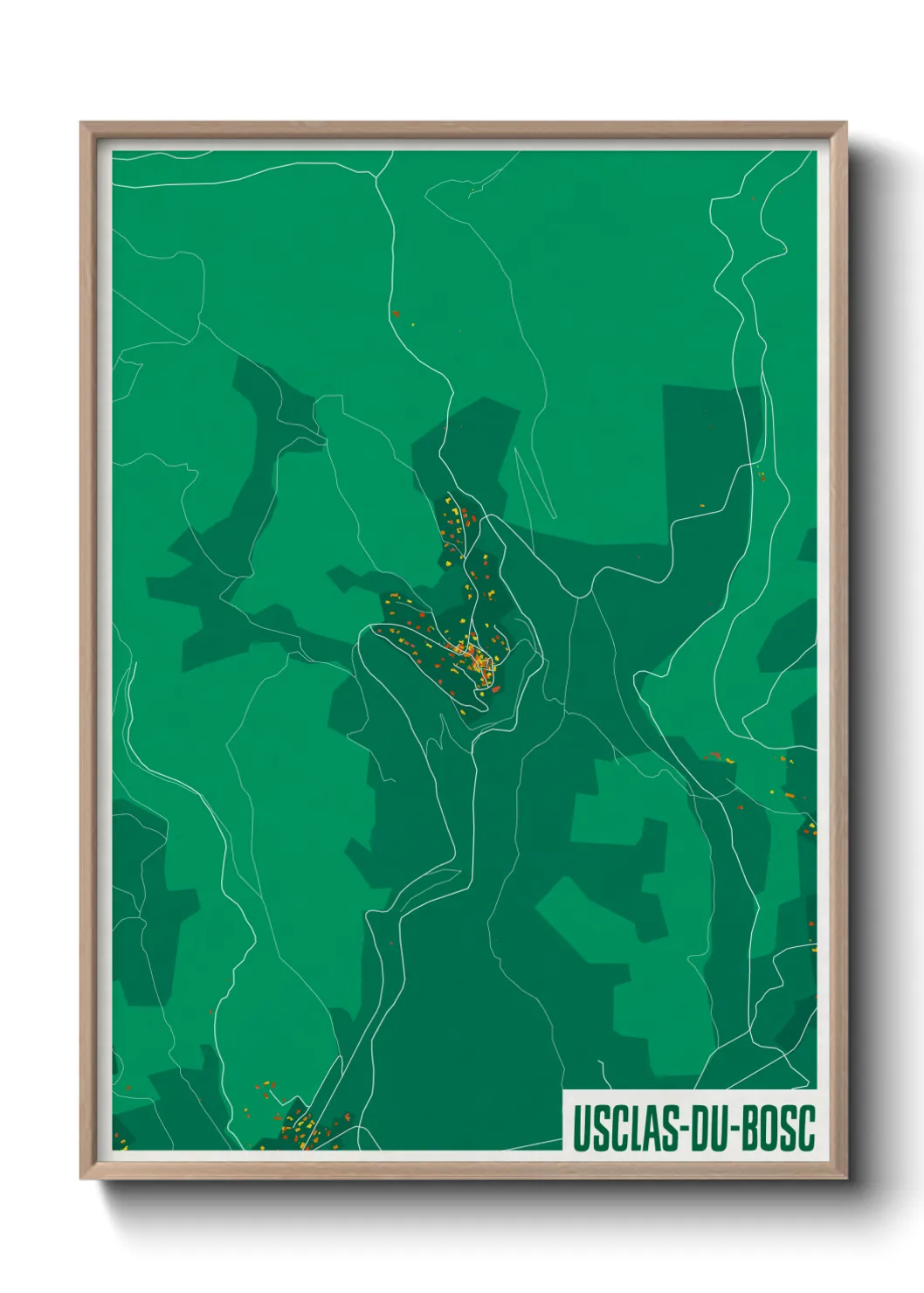 Un poster carteUsclas-du-Bosc