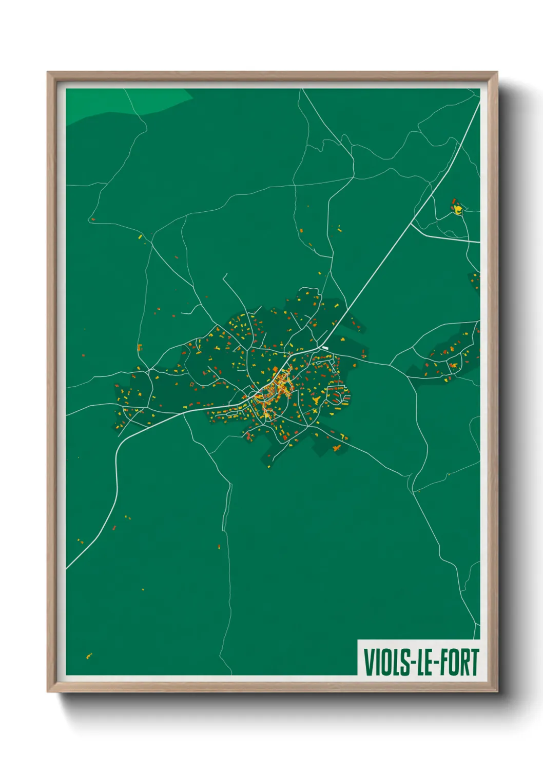 Une affiche de carte sur Viols-le-Fort