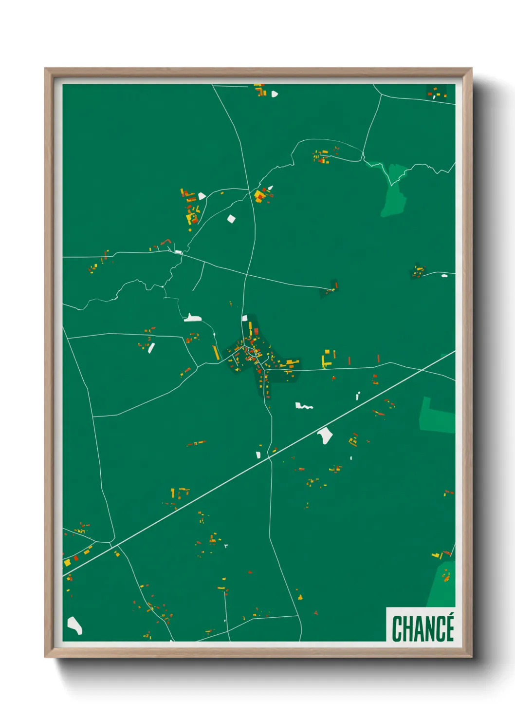 Une affiche de carte sur Chancé