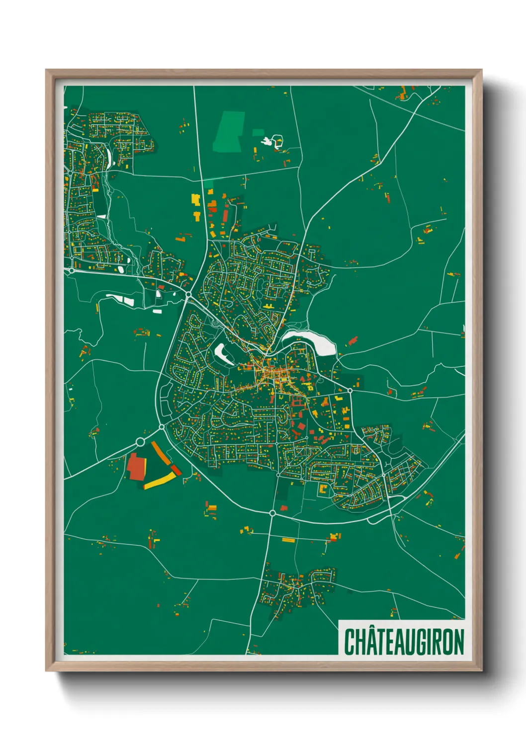 Une affiche de carte sur Châteaugiron