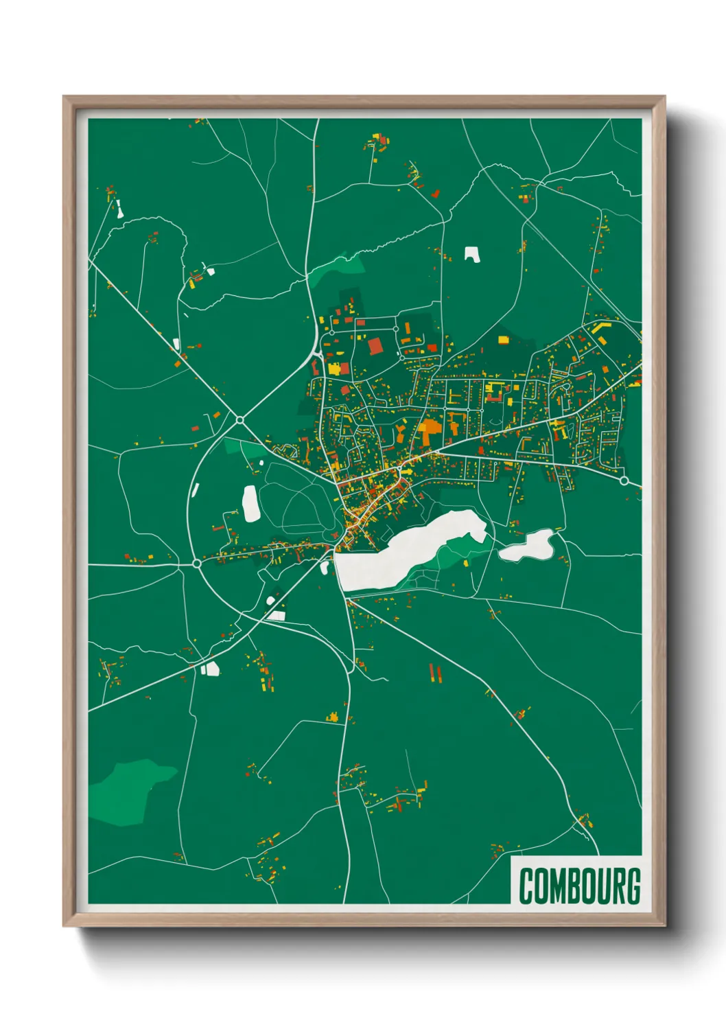 Une affiche de carte sur Combourg