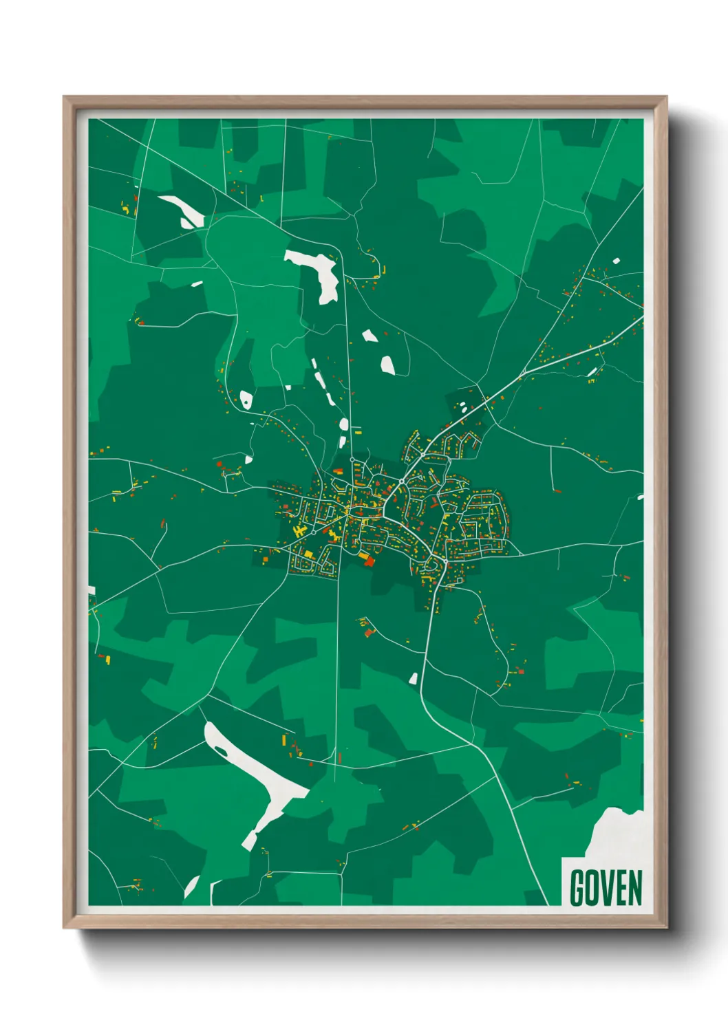 Une affiche de carte sur Goven