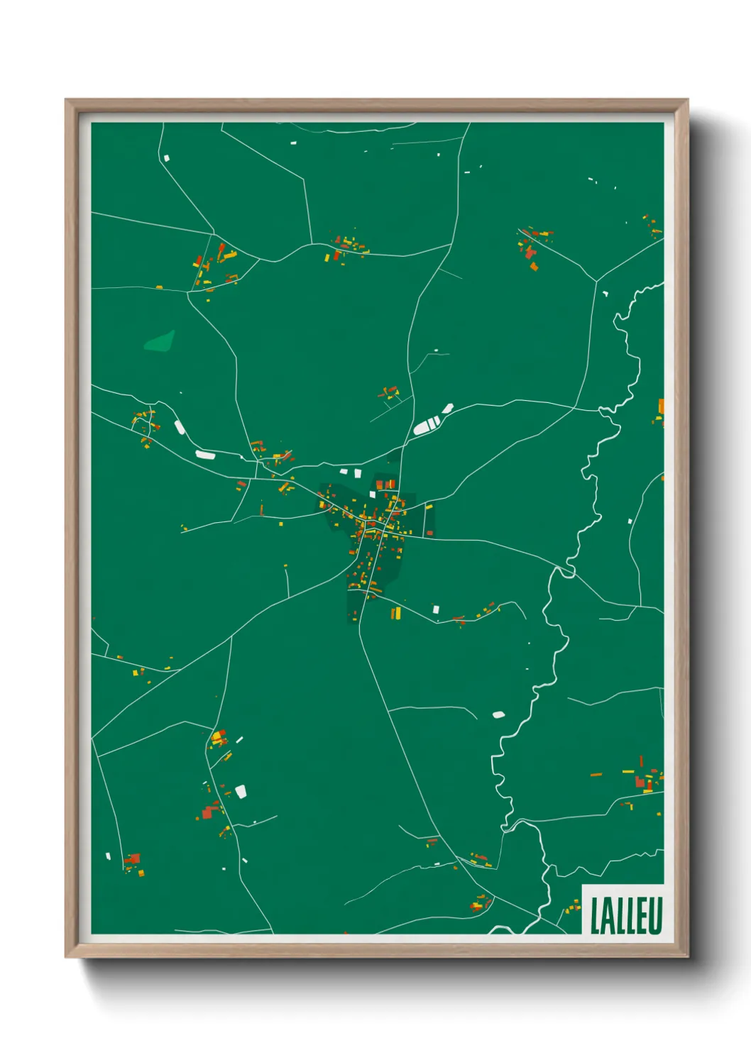 Une affiche de carte sur Lalleu