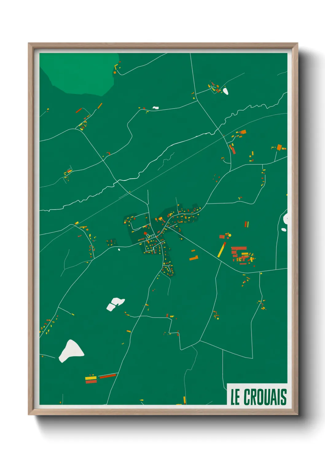 Une affiche de carte sur Le Crouais
