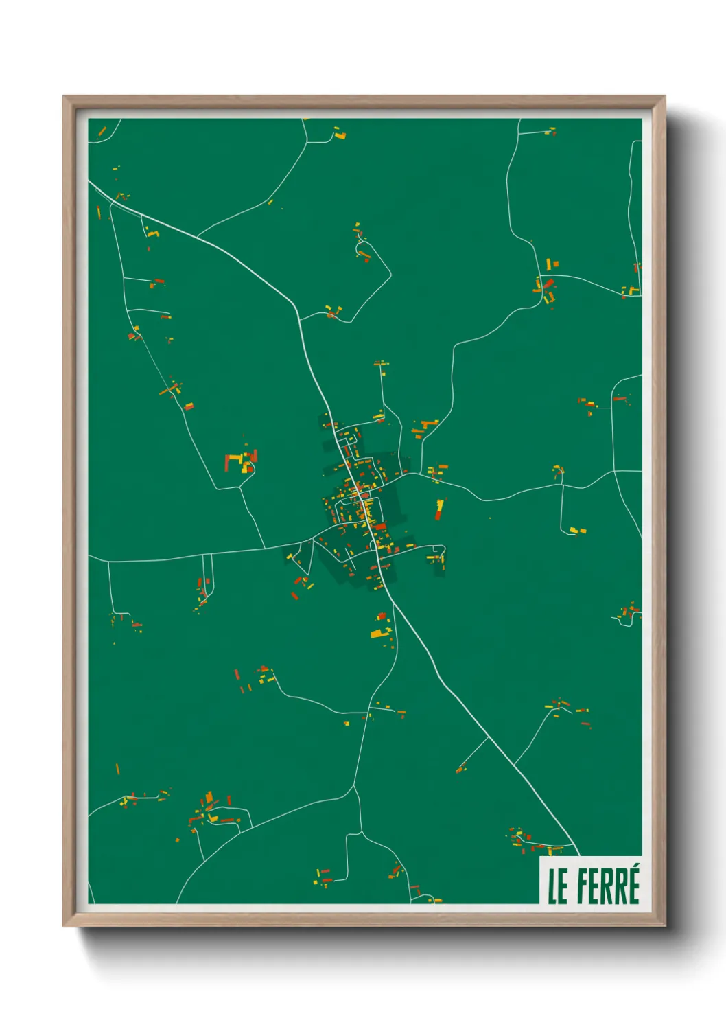 Une affiche de carte sur Le Ferré