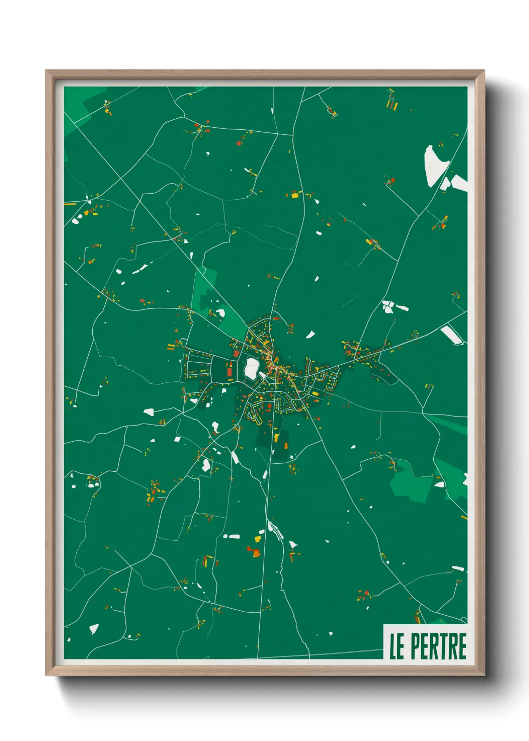 Une affiche de carte sur Le Pertre