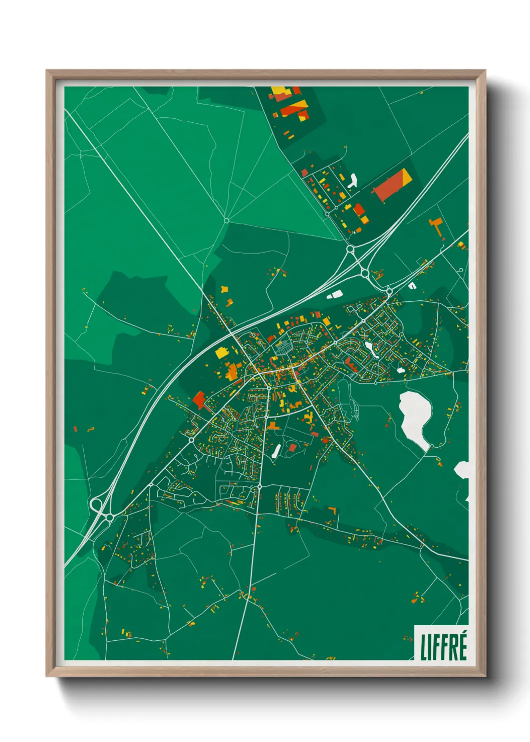 Une affiche de carte sur Liffré
