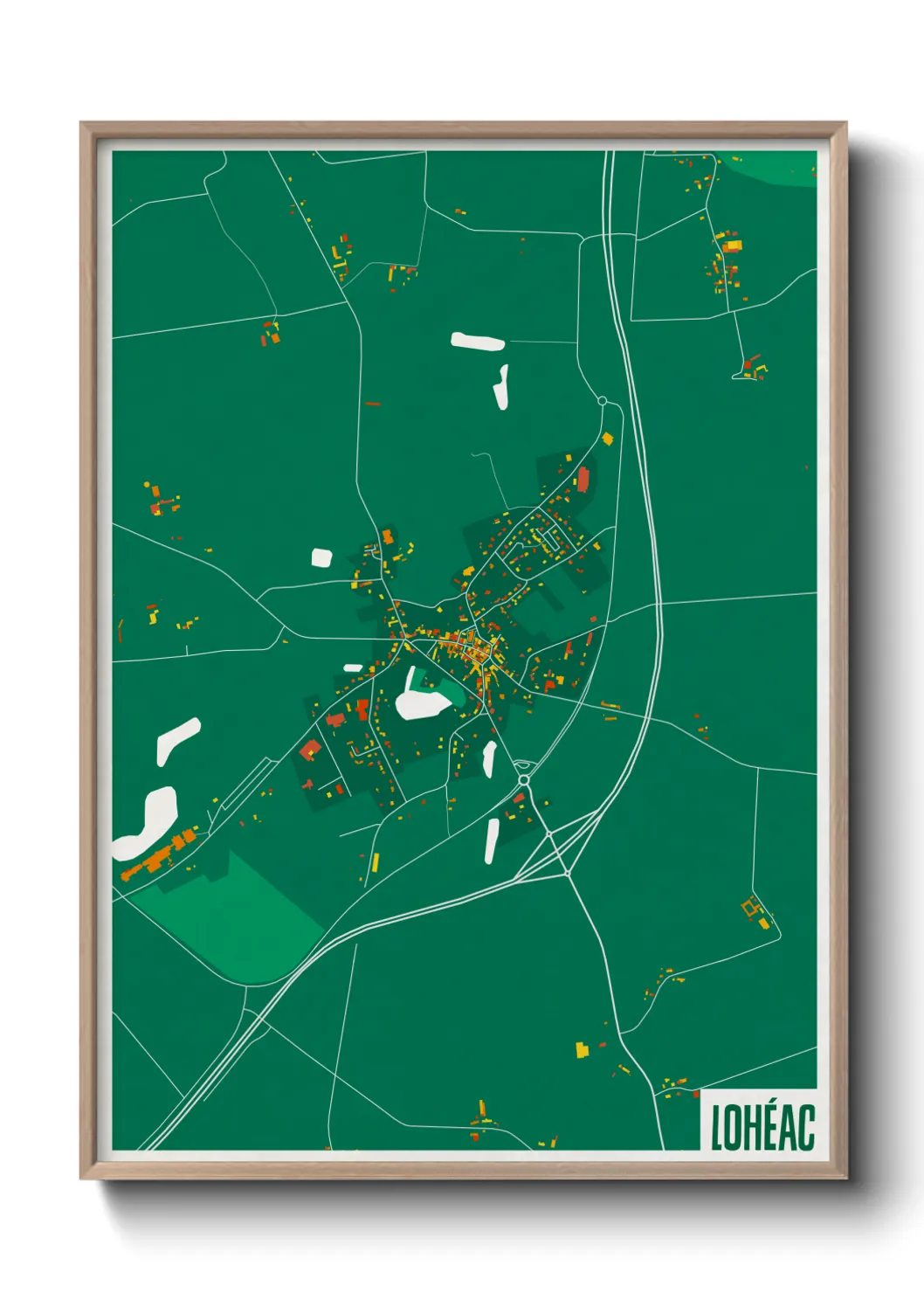 Une affiche de carte sur Lohéac