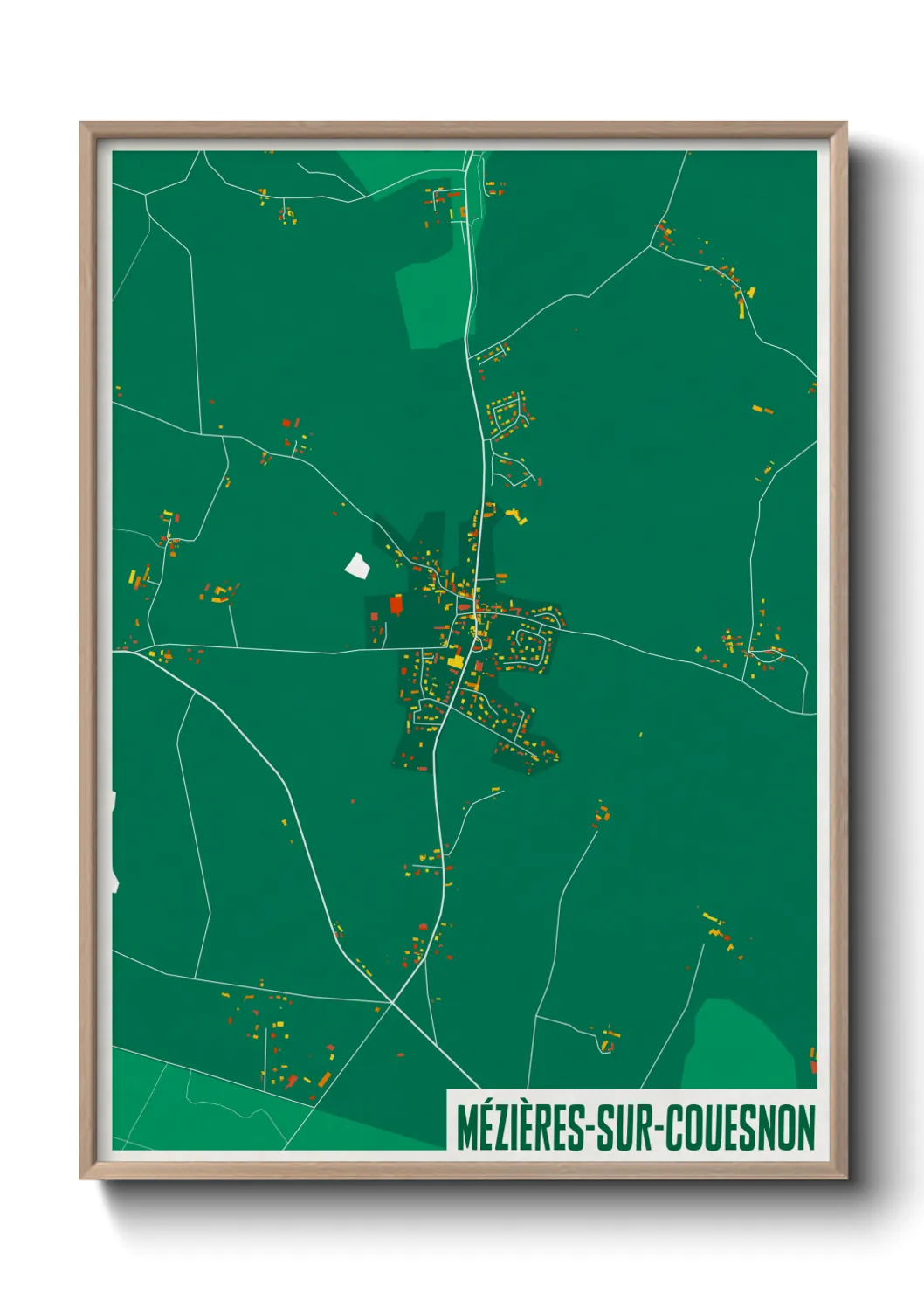 Une affiche de carte sur Mézières-sur-Couesnon