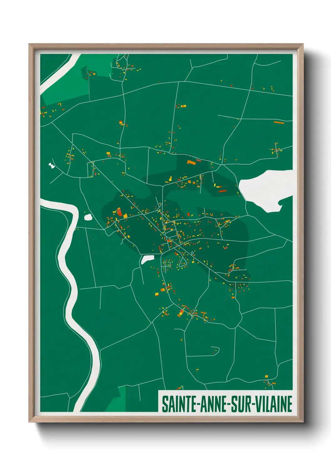 Une affiche de carte sur Sainte-Anne-sur-Vilaine