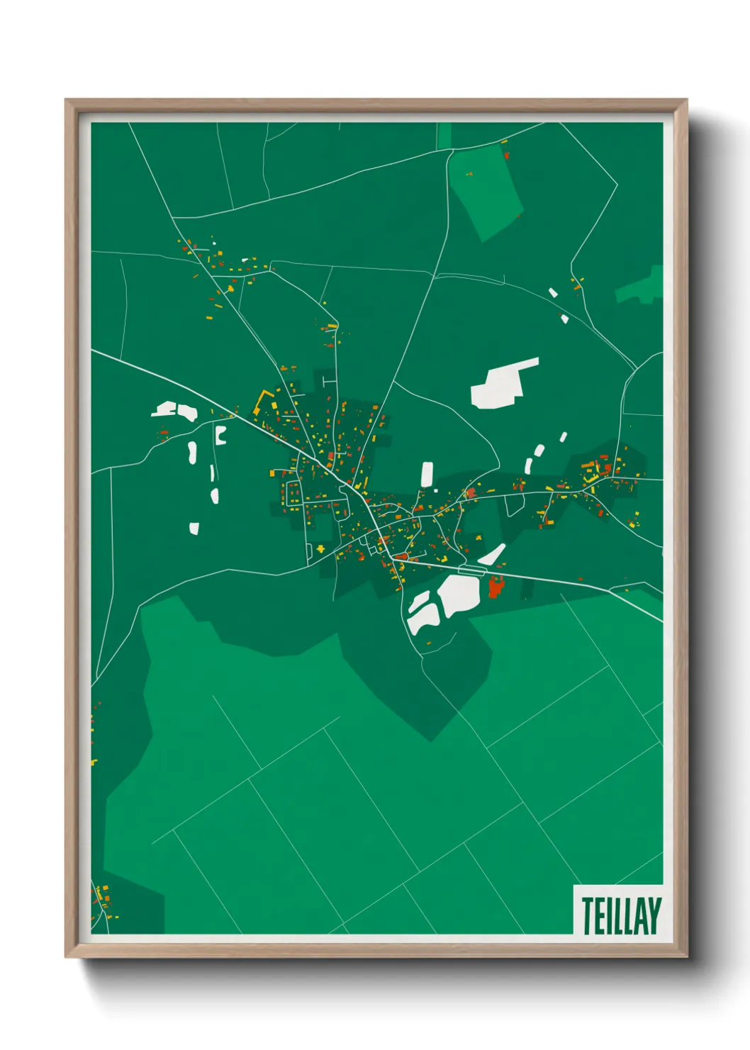 Une affiche de carte sur Teillay